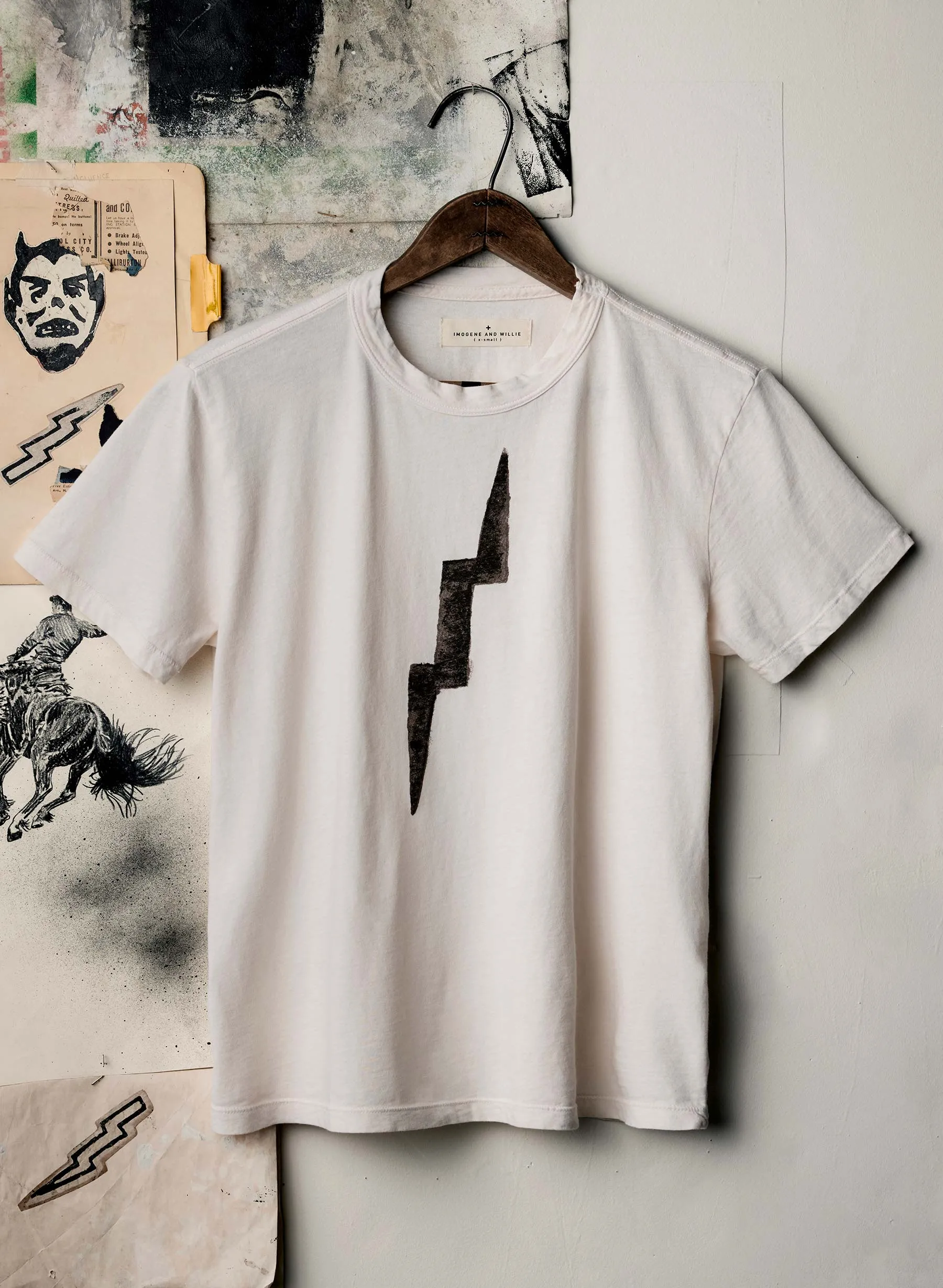 the "bolt" tee in vintage white sold by Imogene + Willie product image thumbnail 3