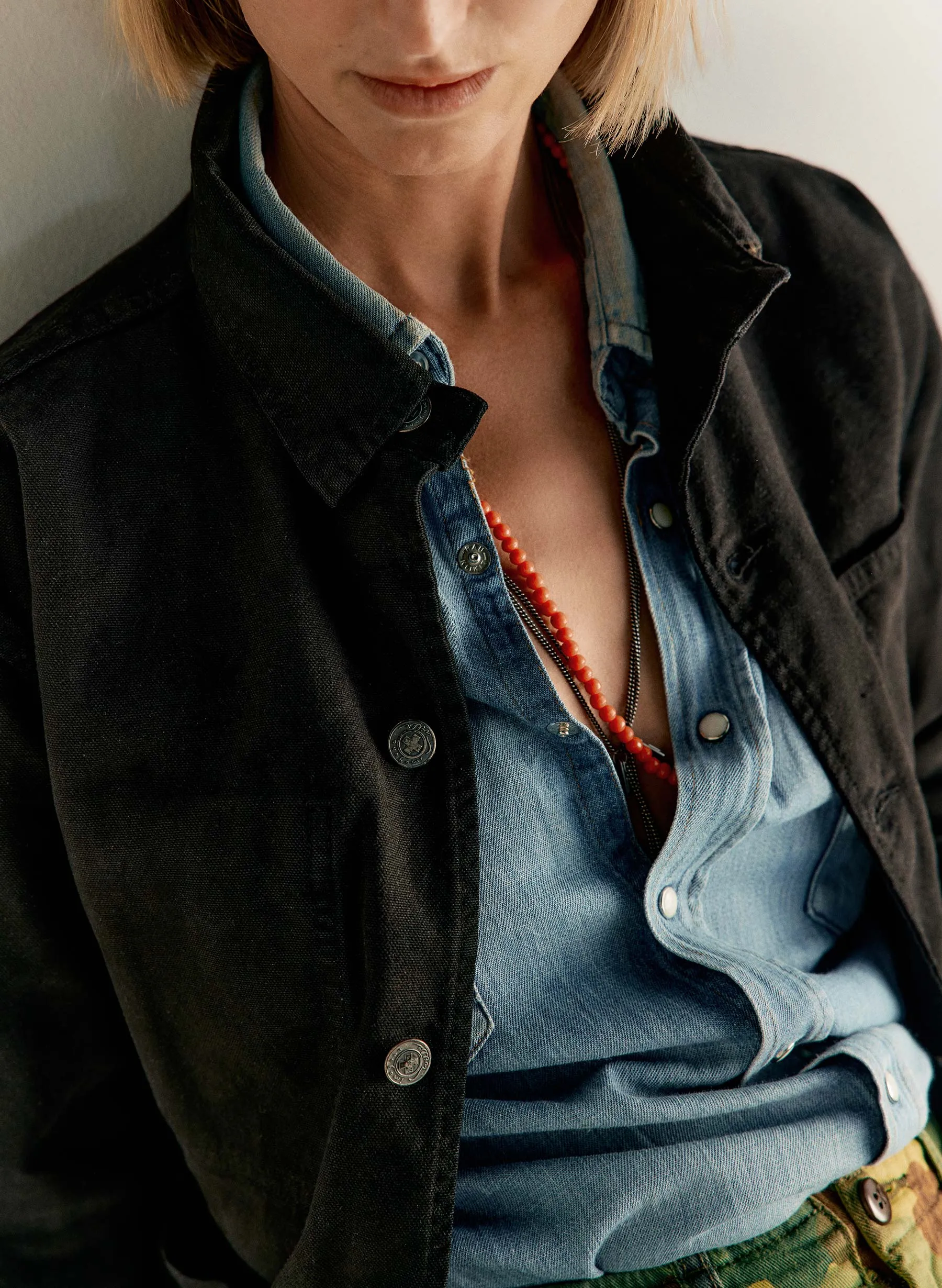 jack jacket in overdyed slate sold by Imogene + Willie product image thumbnail 3