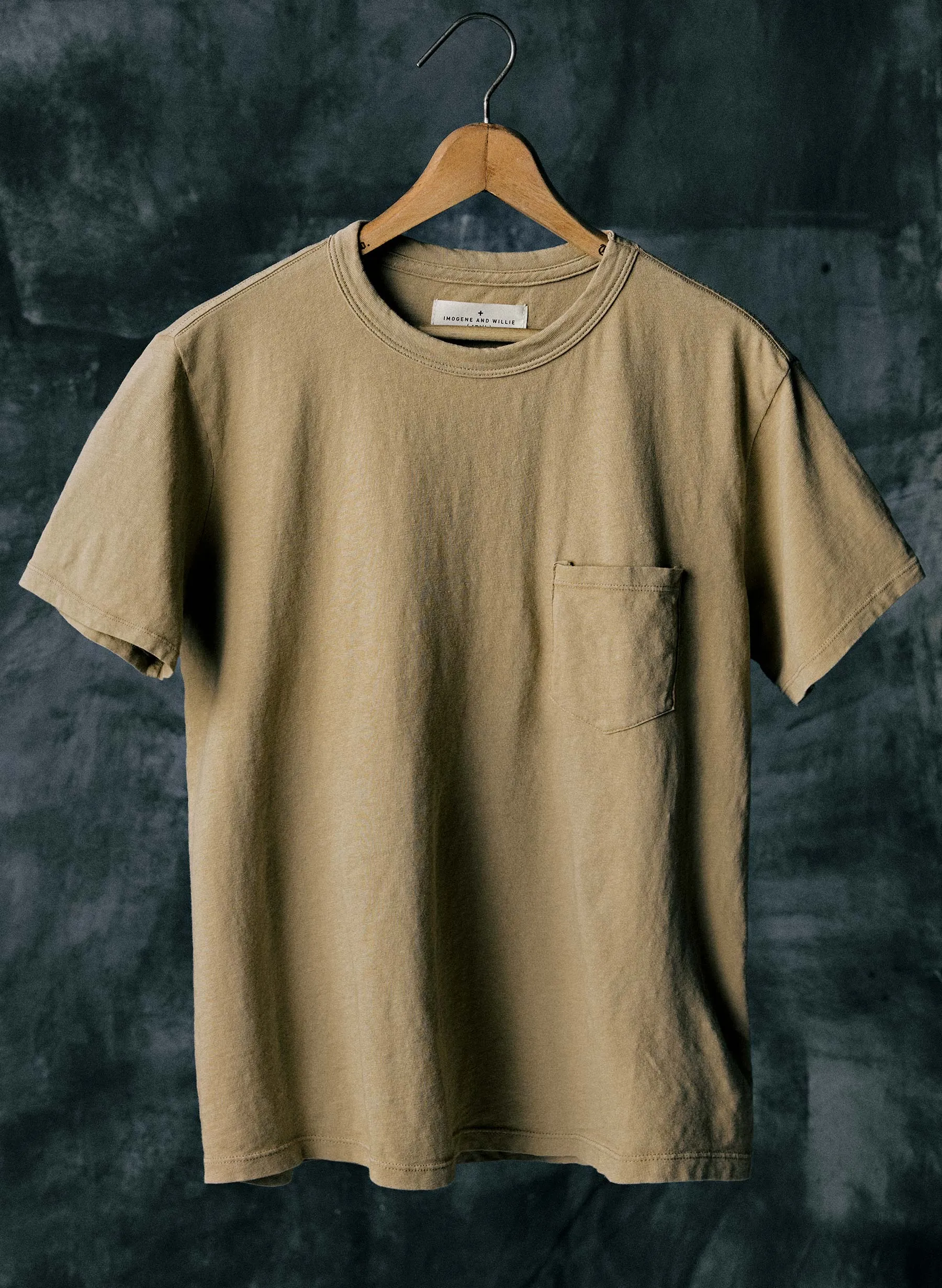 desert knit pocket tee sold by Imogene + Willie