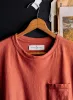 rust knit pocket tee sold by Imogene + Willie