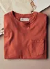 rust knit pocket tee sold by Imogene + Willie