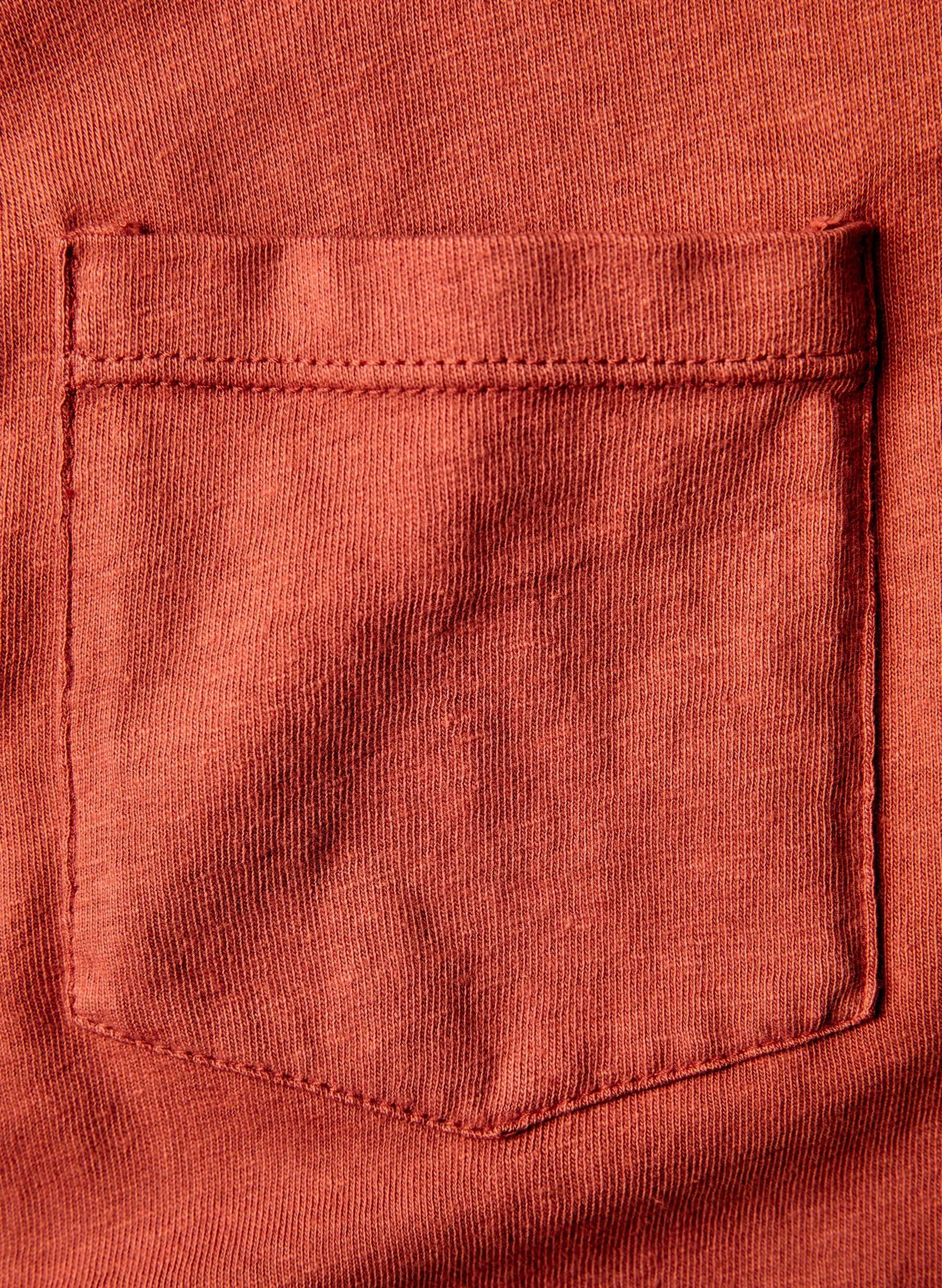 rust knit pocket tee sold by Imogene + Willie product image thumbnail 5