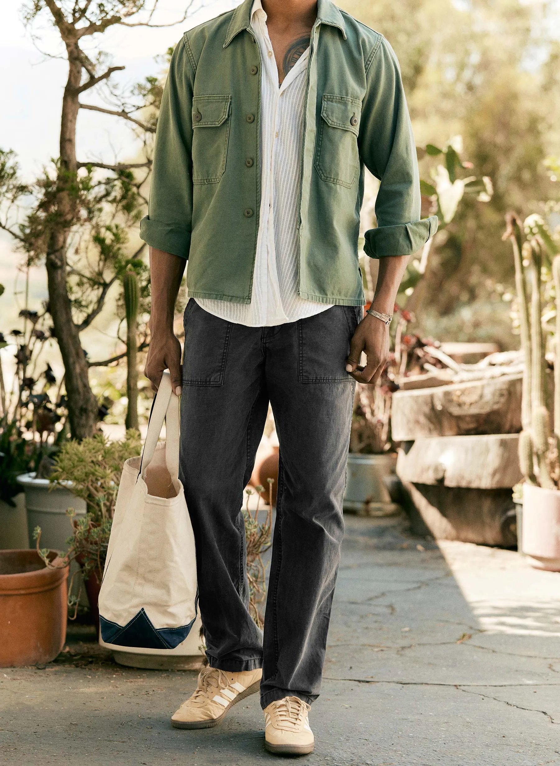 oliver military trouser in black sold by Imogene + Willie product image thumbnail 2