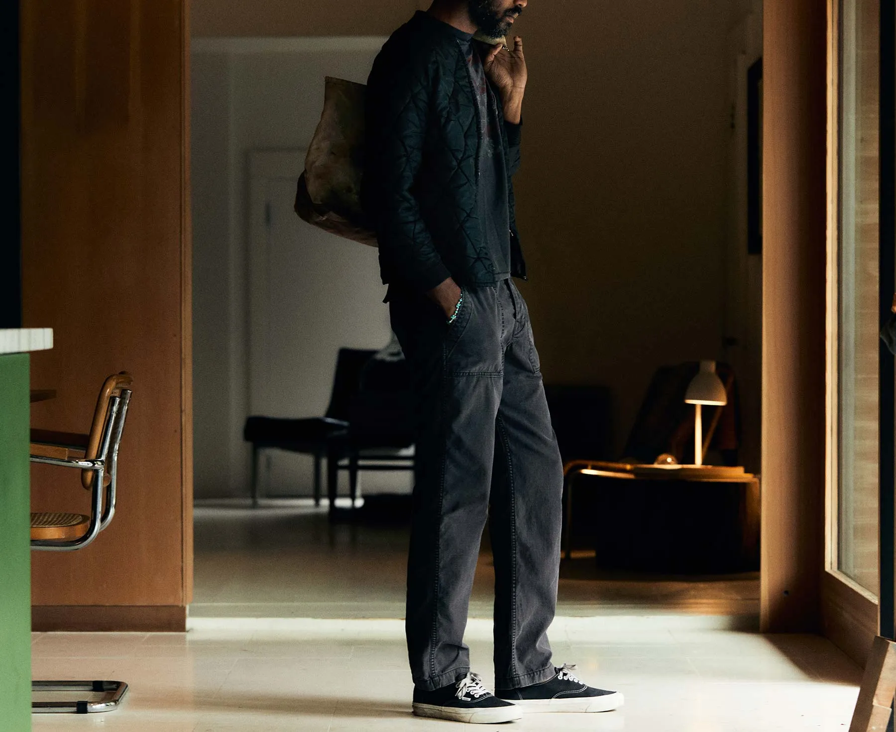 oliver military trouser in black sold by Imogene + Willie product image thumbnail 4