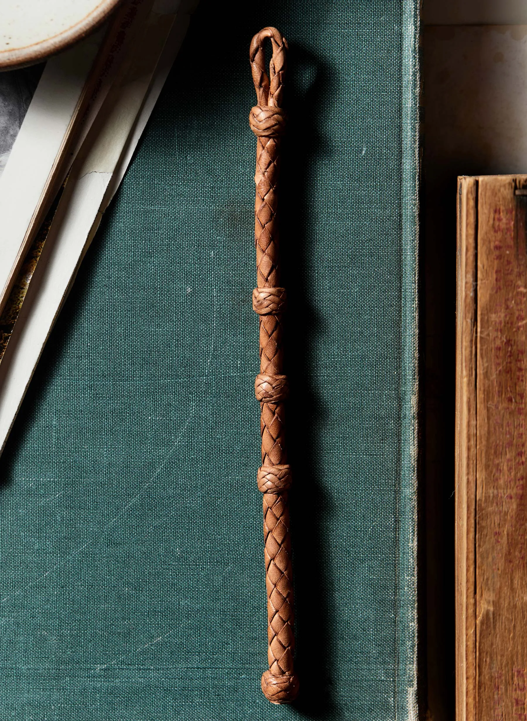 chamula round tan leather bracelet sold by Imogene + Willie product image thumbnail 3