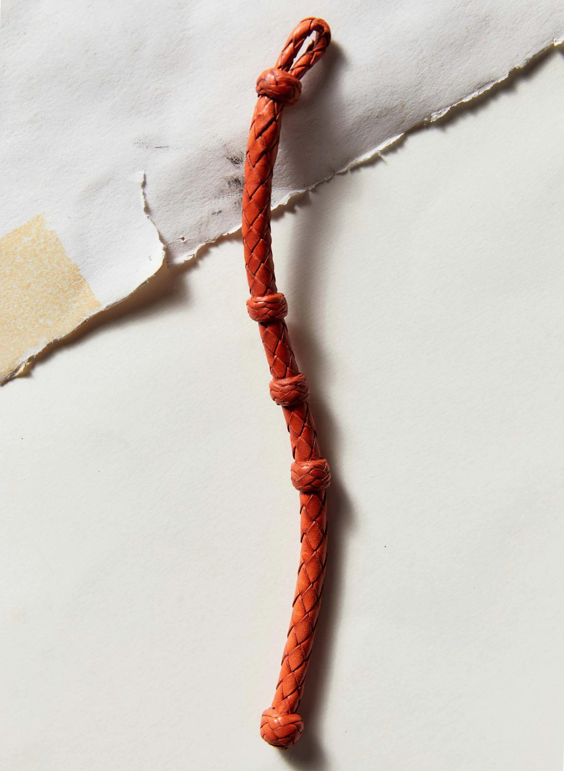 chamula round orange leather bracelet sold by Imogene + Willie product image thumbnail 2