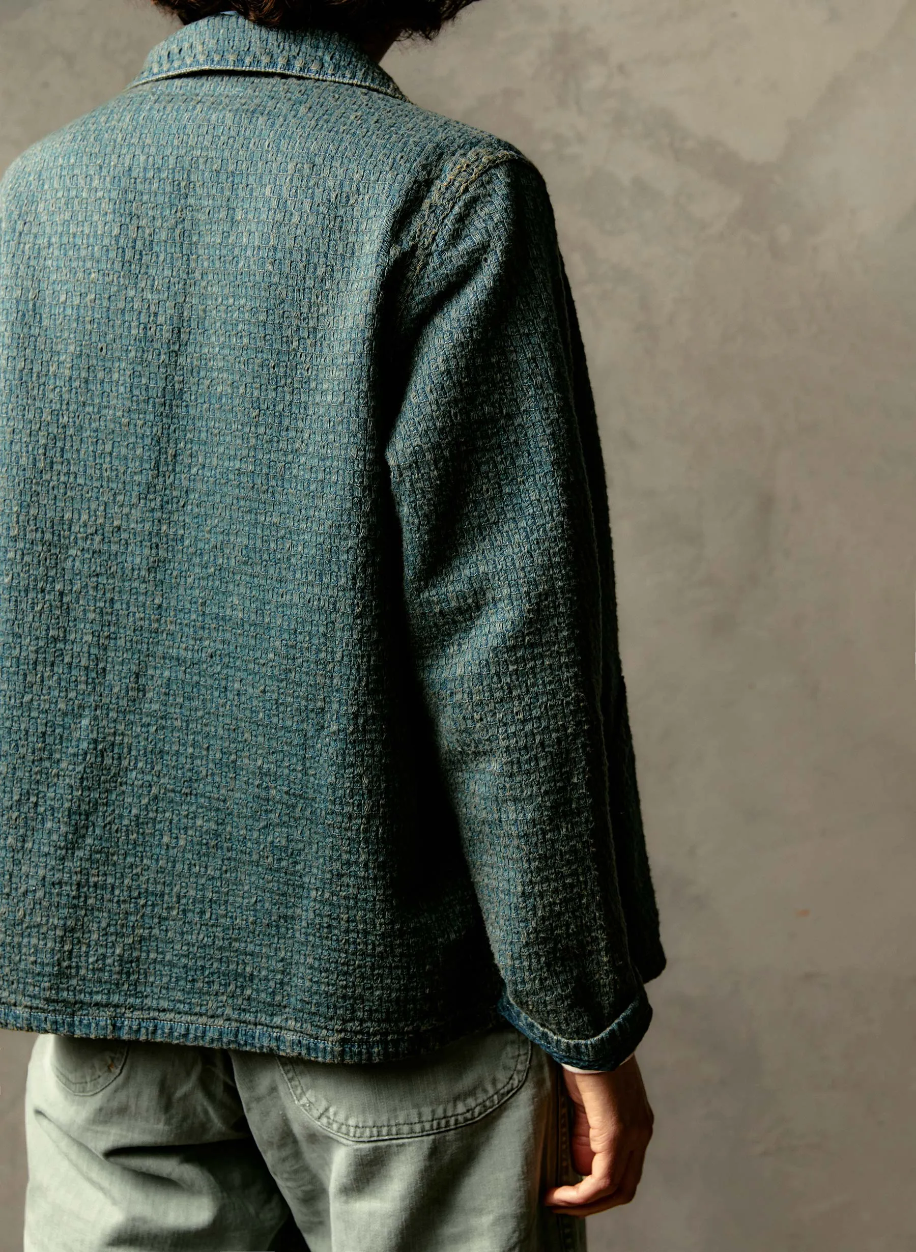 agnes jacket in woven indigo sold by Imogene + Willie product image thumbnail 4