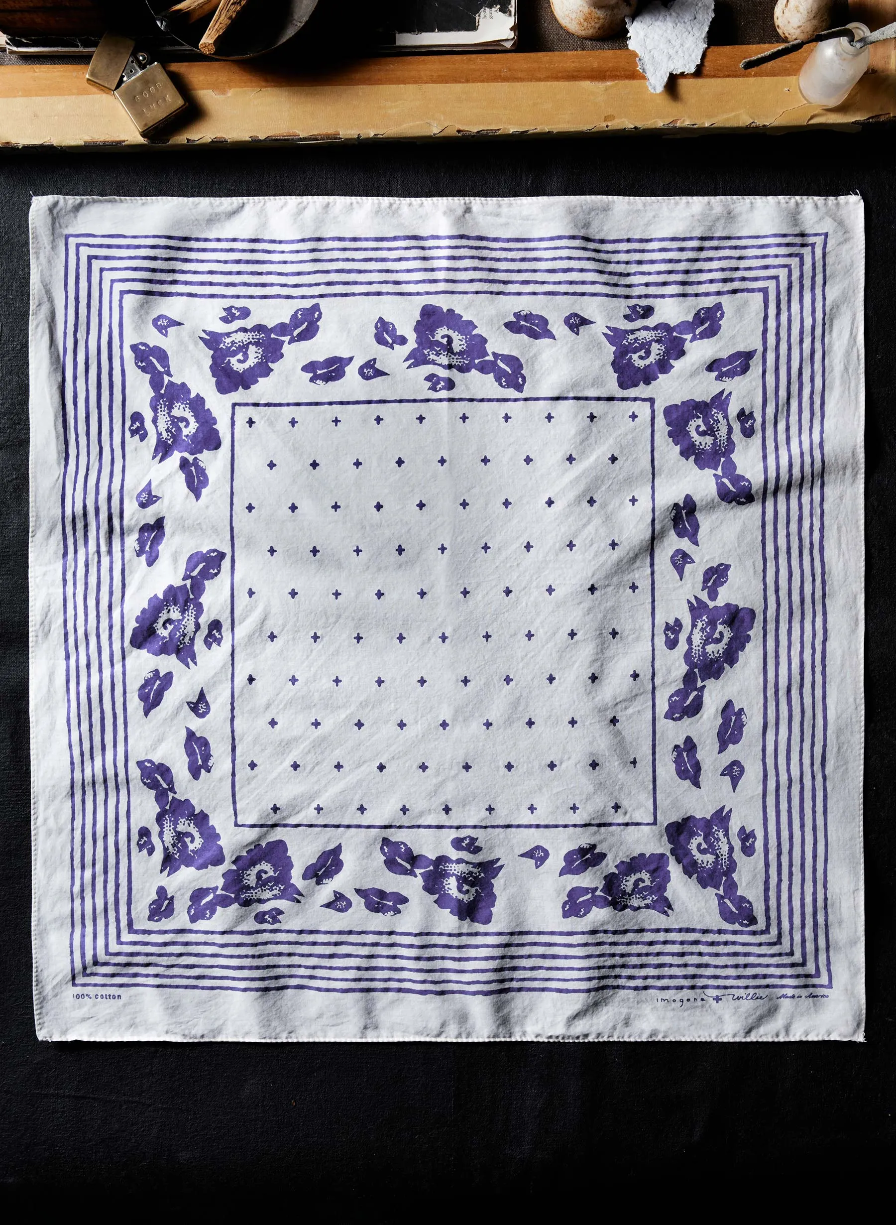 i+w plateau rose bandana sold by Imogene + Willie