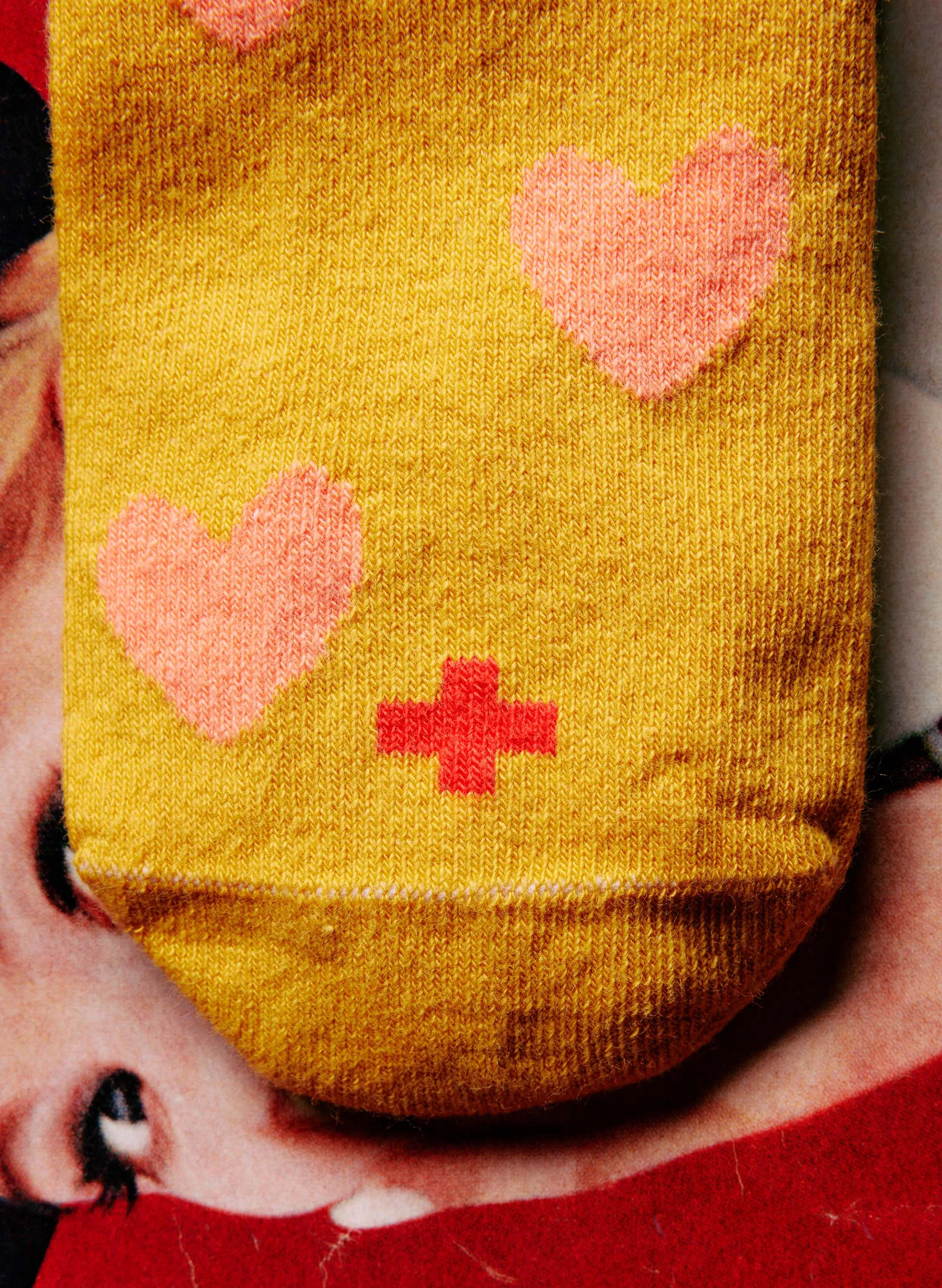 heart sock in gold sold by Imogene + Willie product image thumbnail 2