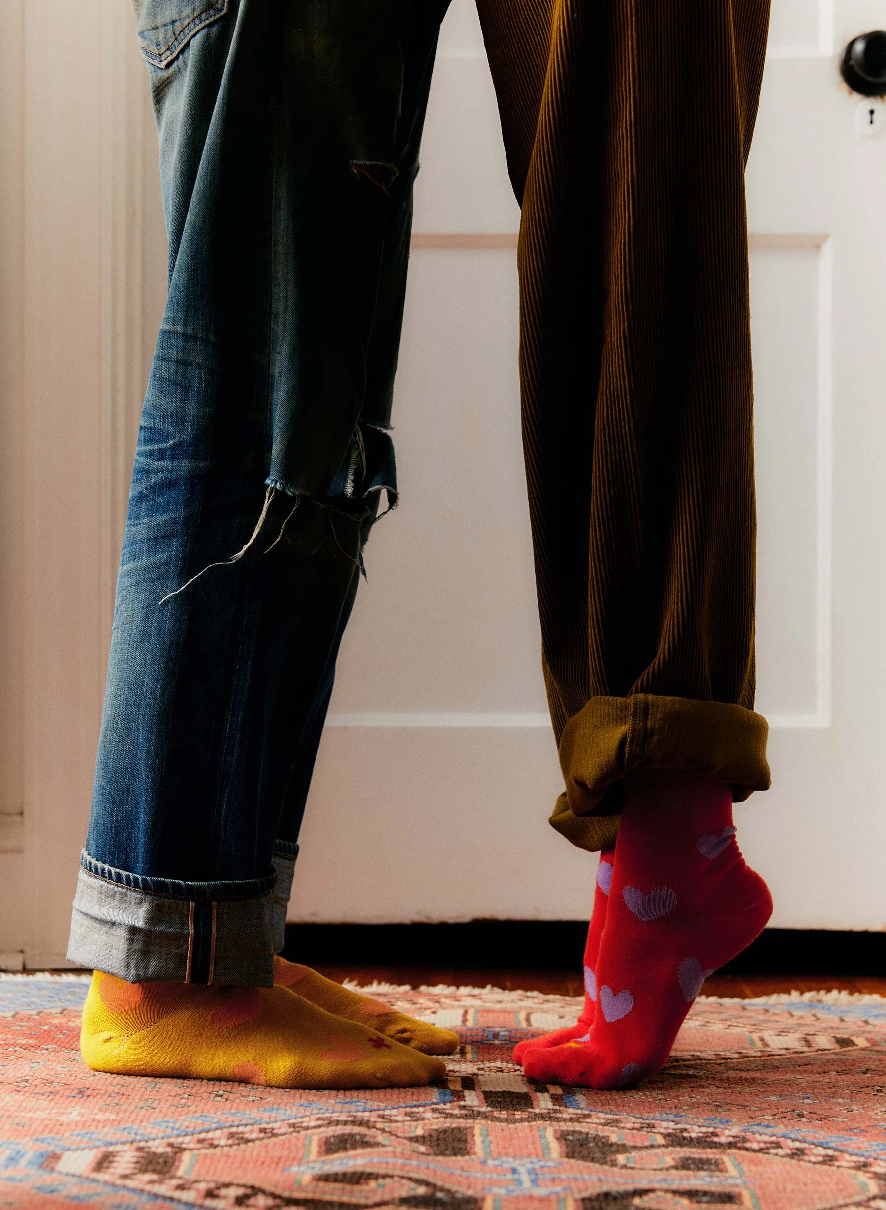 heart sock in gold sold by Imogene + Willie product image thumbnail 3