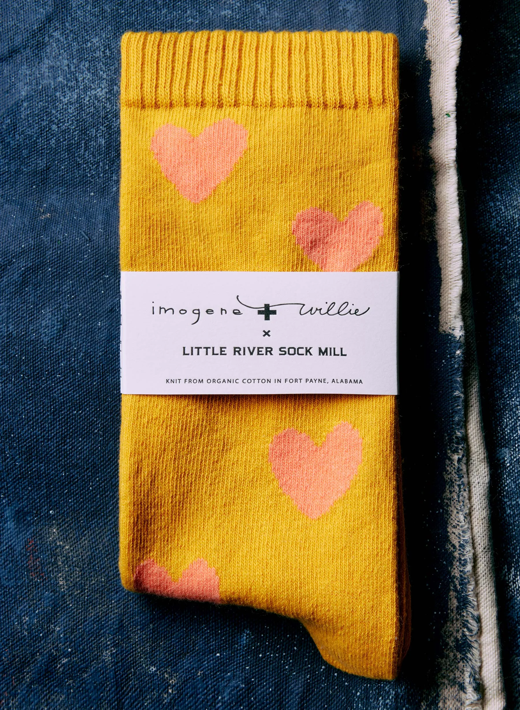 heart sock in gold sold by Imogene + Willie product image thumbnail 4