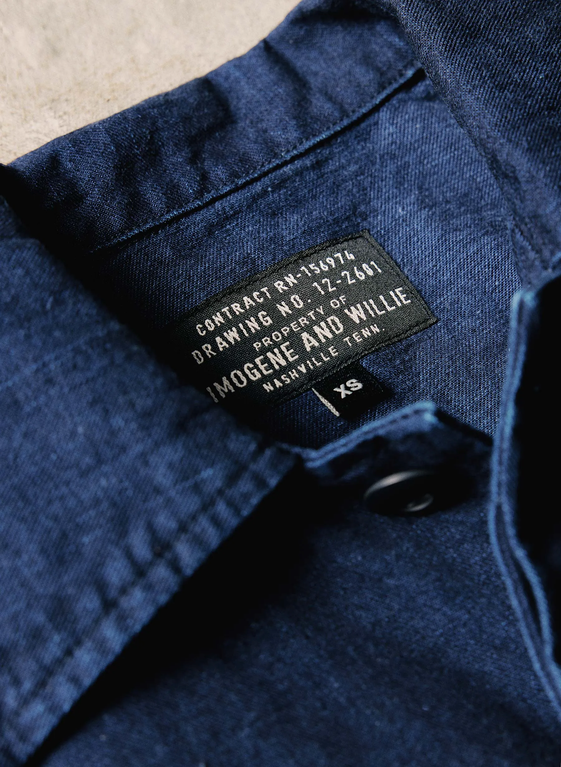 military shirt jacket in indigo sold by Imogene + Willie product image thumbnail 4