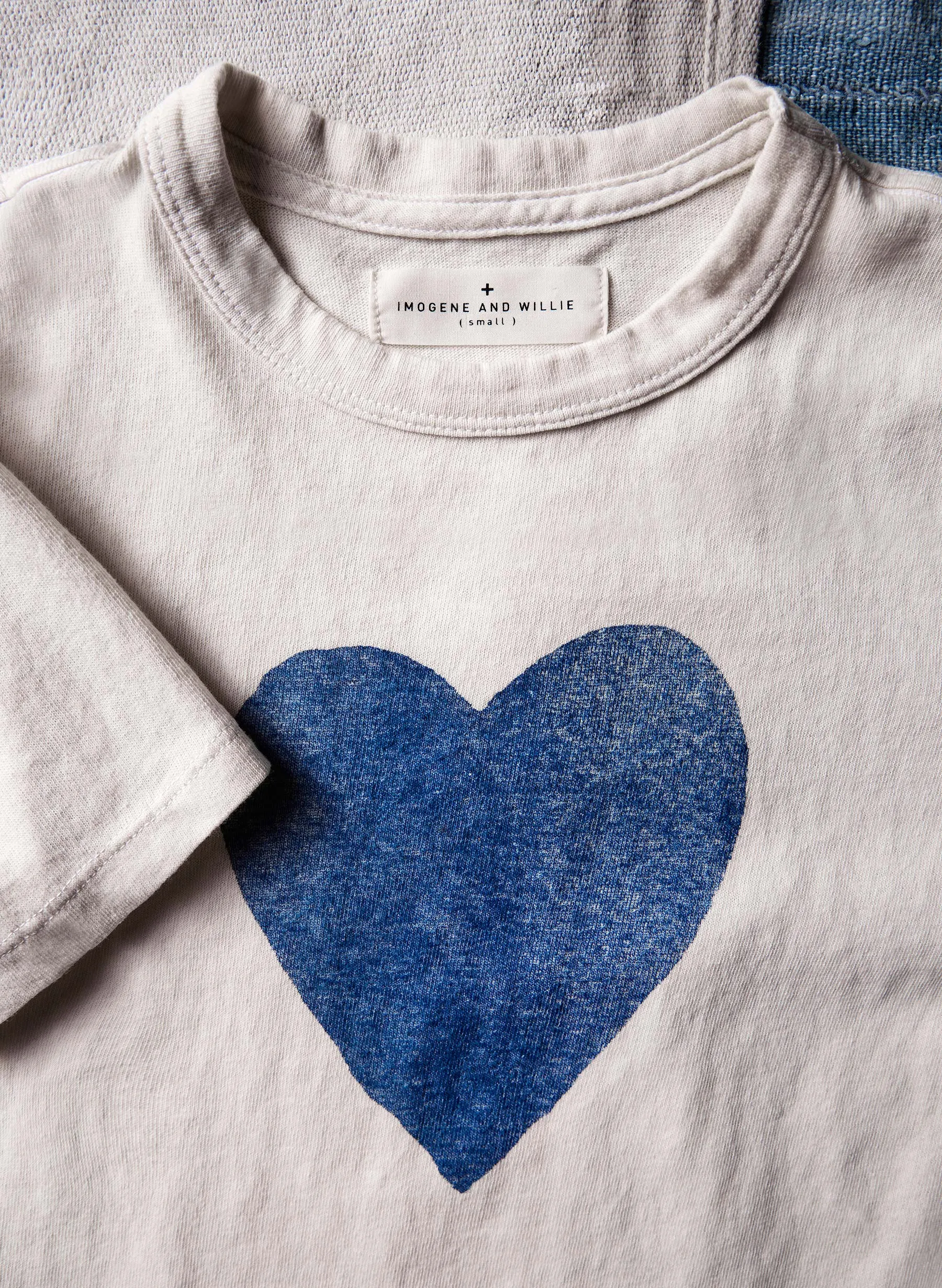 the "heart" tee in blue sold by Imogene + Willie product image thumbnail 2