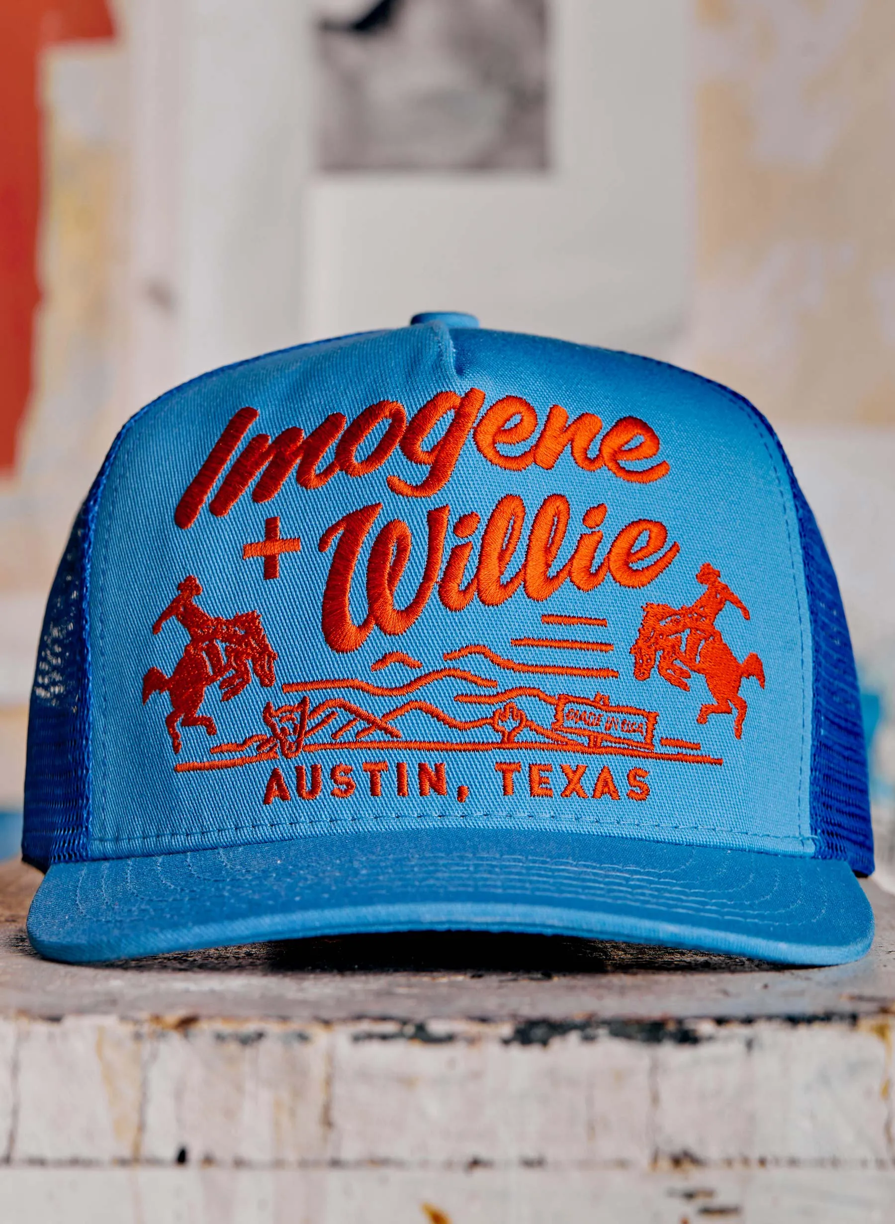 the "bronco" trucker in blue sold by Imogene + Willie product image thumbnail 4