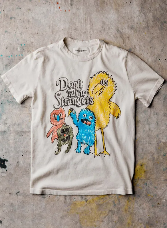 the "strangers" tee sold by Imogene + Willie