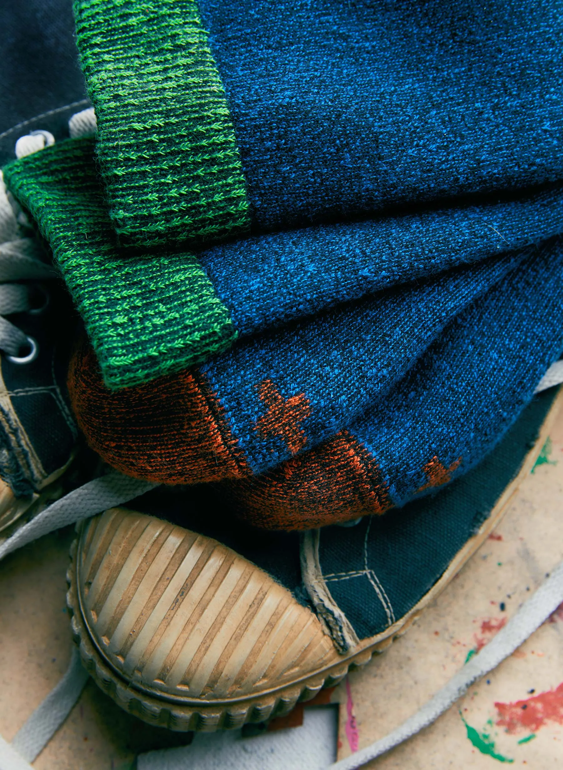 boot sock in cabin blue sold by Imogene + Willie product image thumbnail 4