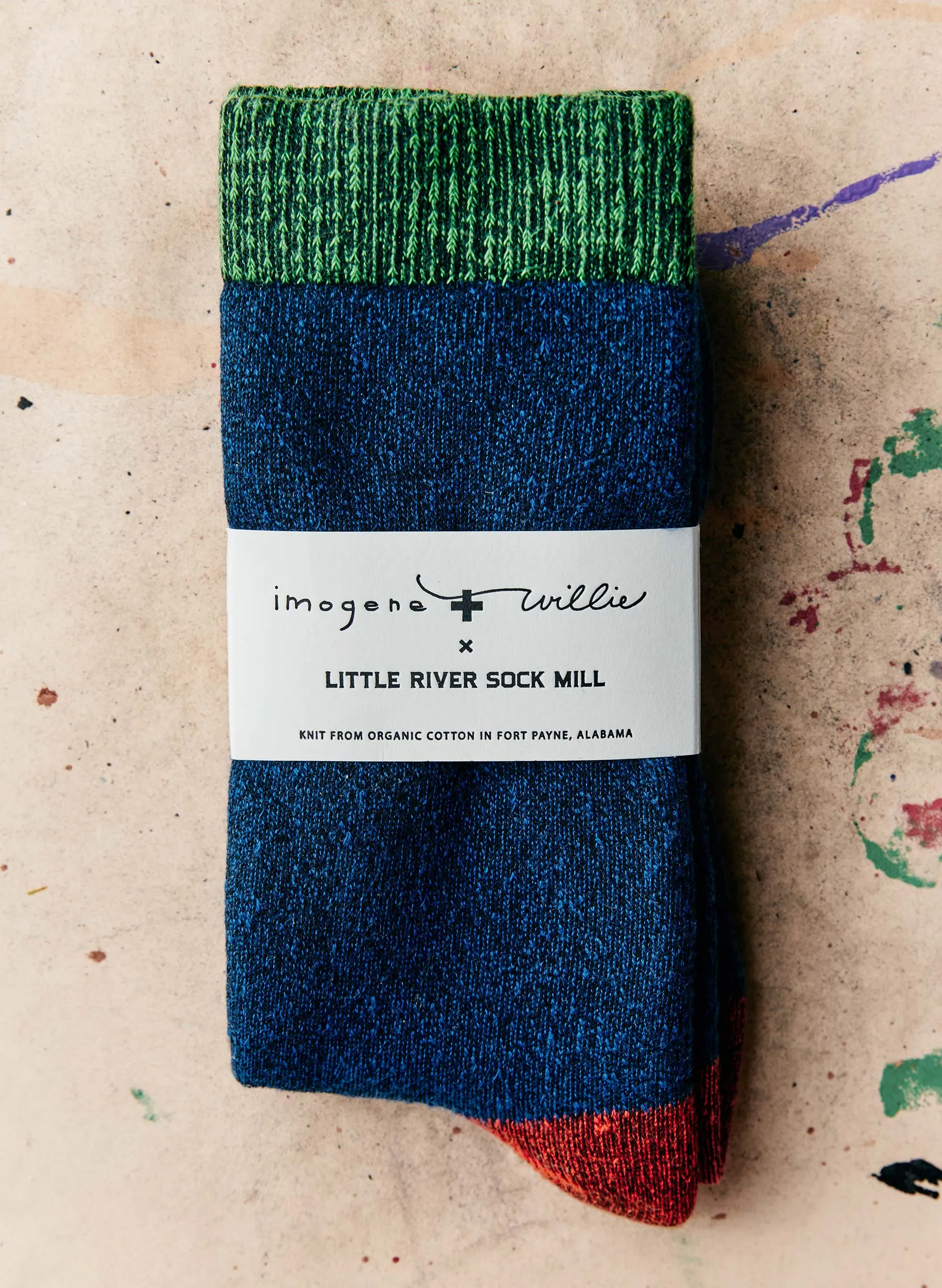 boot sock in cabin blue sold by Imogene + Willie product image thumbnail 3