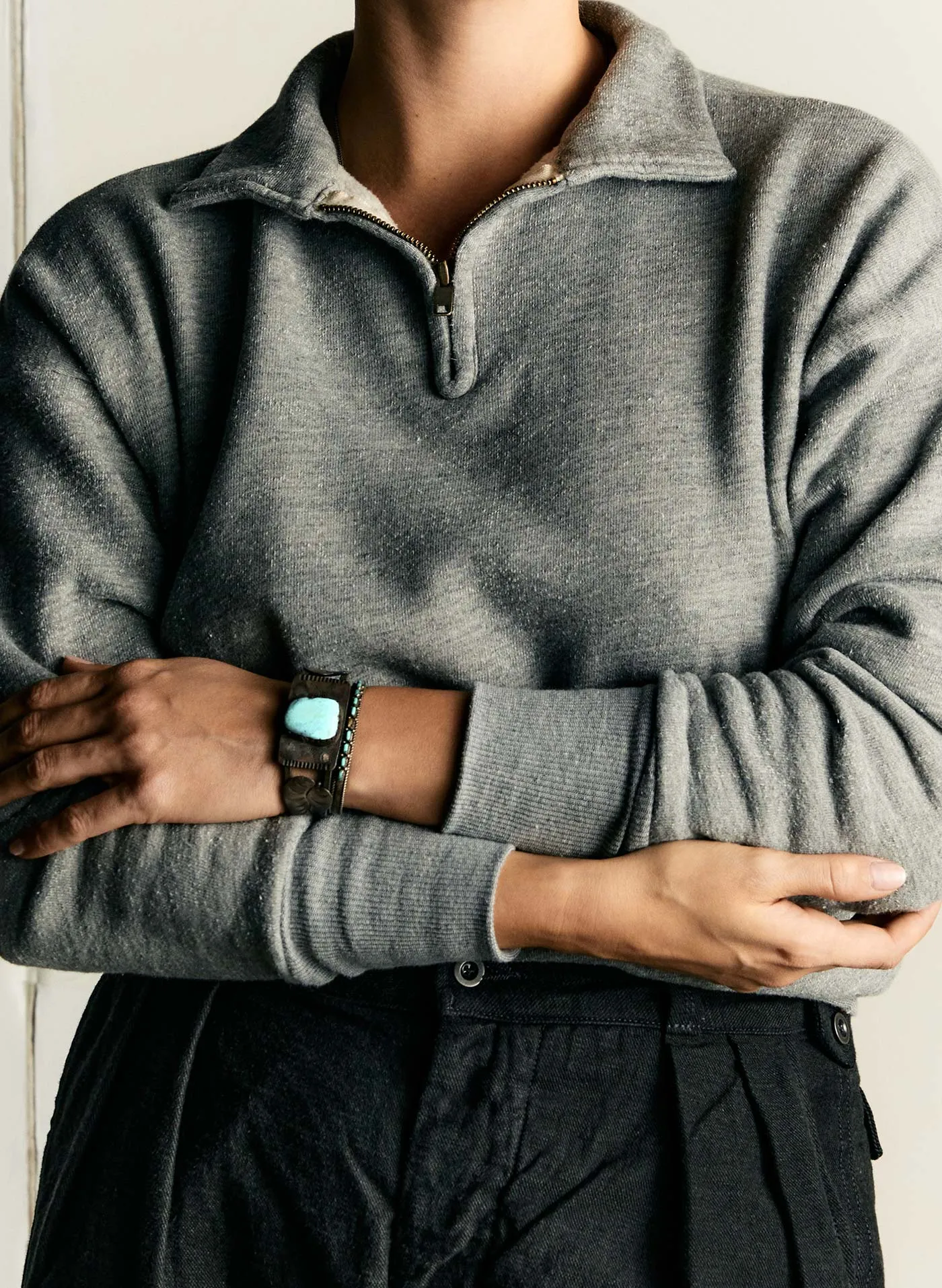 the quarter zip heather pullover sold by Imogene + Willie product image thumbnail 3