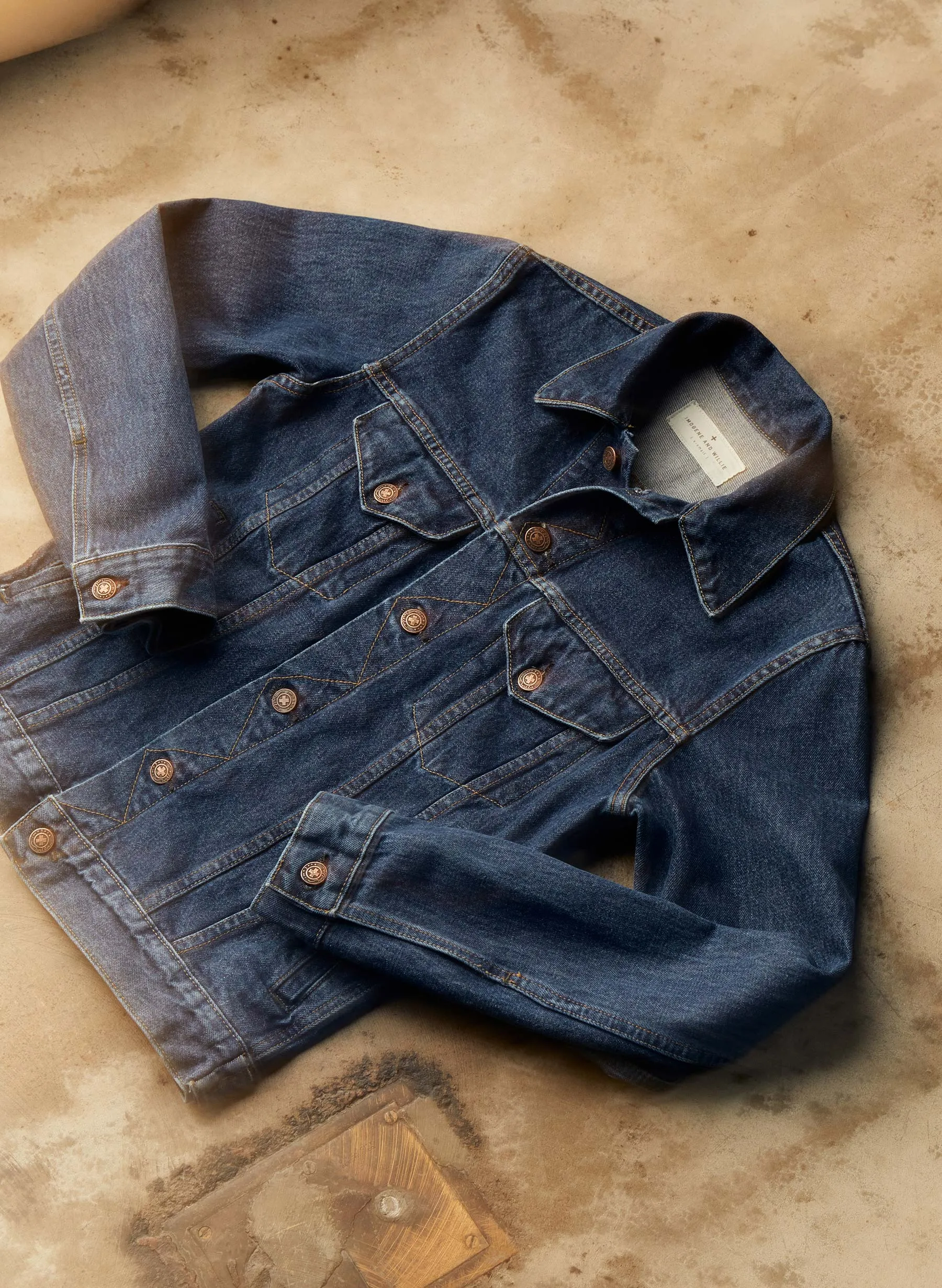 wilkins jacket in washed indigo sold by Imogene + Willie product image thumbnail 3