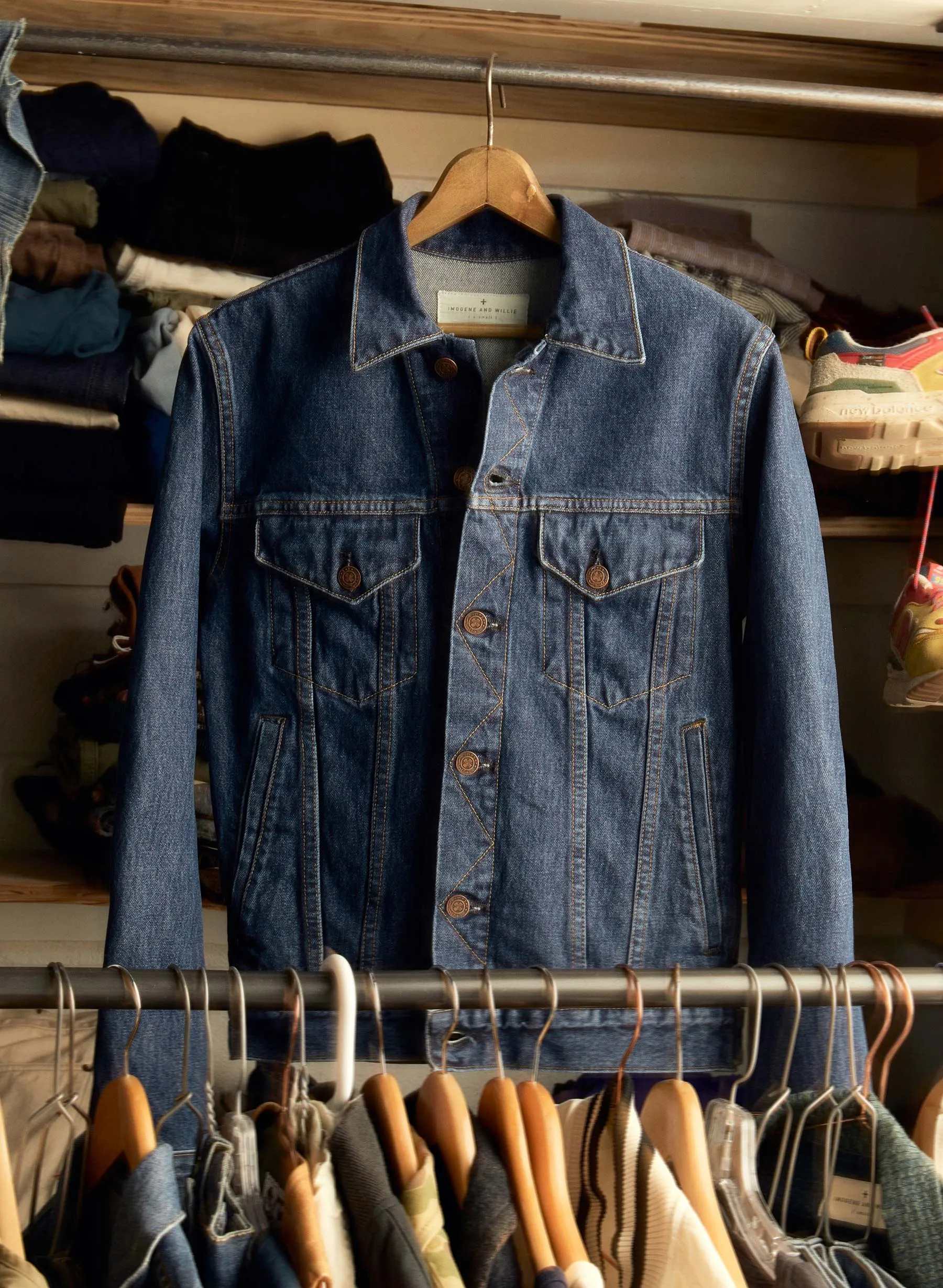 wilkins jacket in washed indigo sold by Imogene + Willie product image thumbnail 4