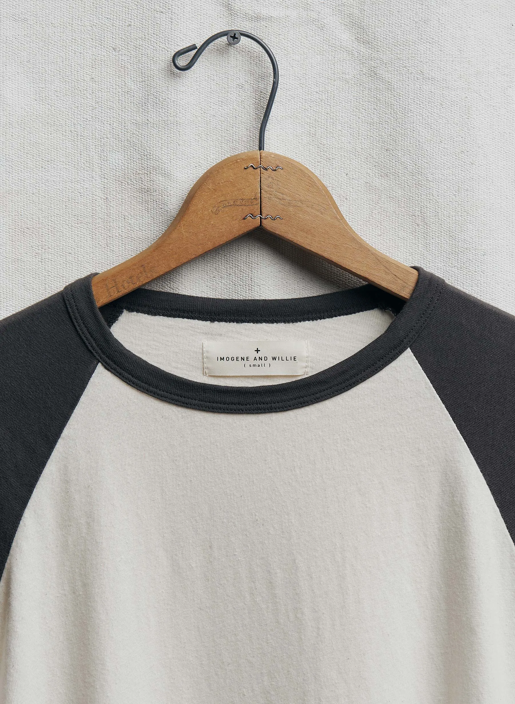 3/4 knit raglan in black sold by Imogene + Willie product image thumbnail 4