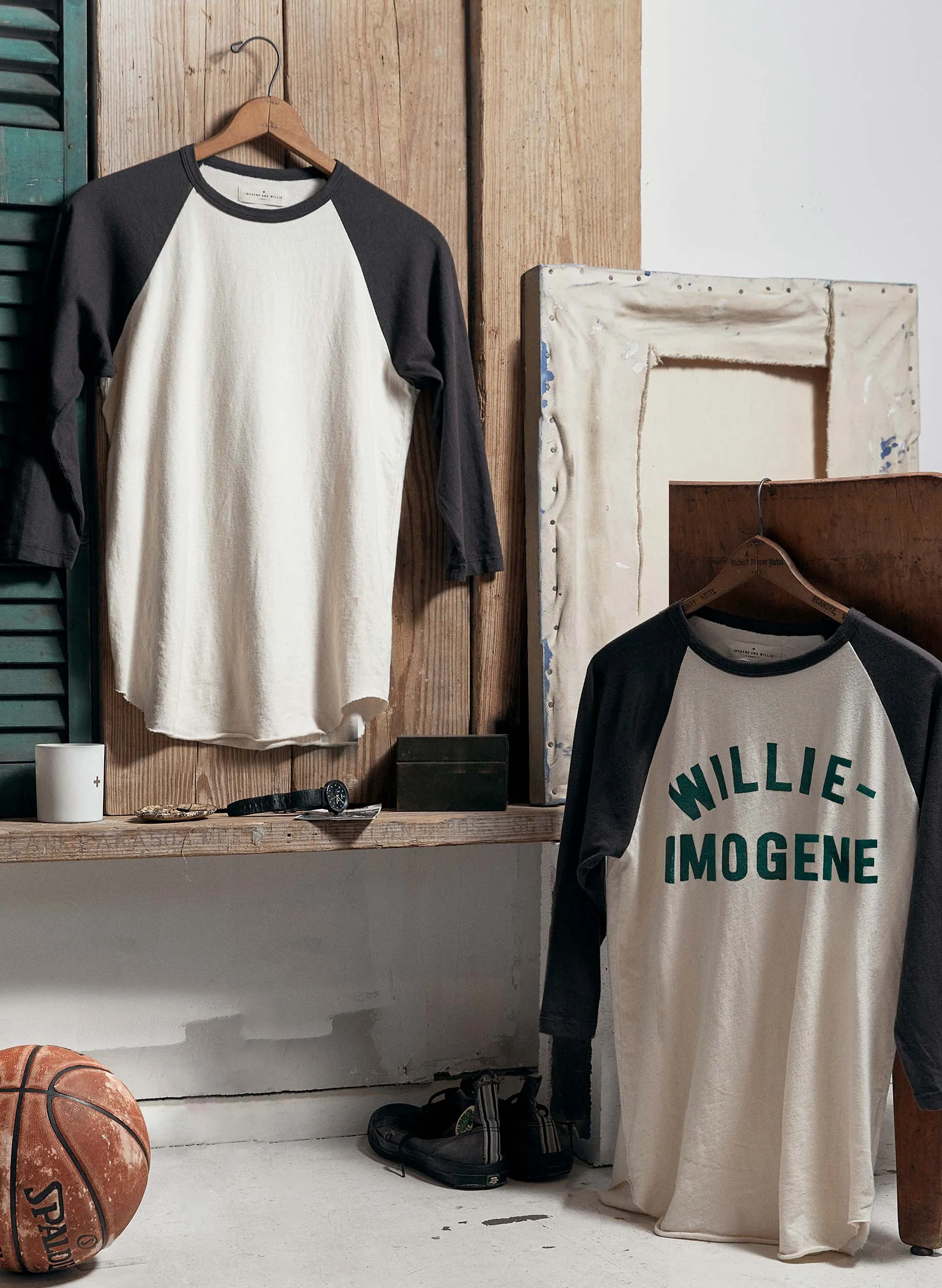 3/4 knit raglan in black sold by Imogene + Willie product image thumbnail 3