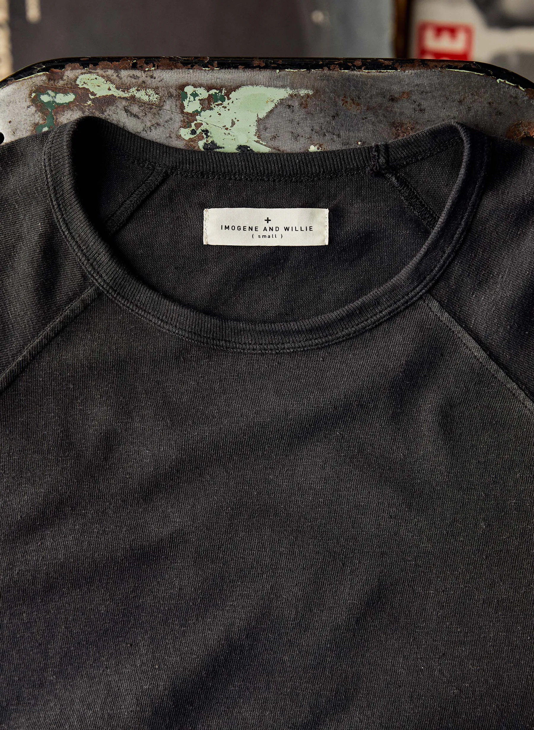 the long sleeve raglan in faded black sold by Imogene + Willie product image thumbnail 4