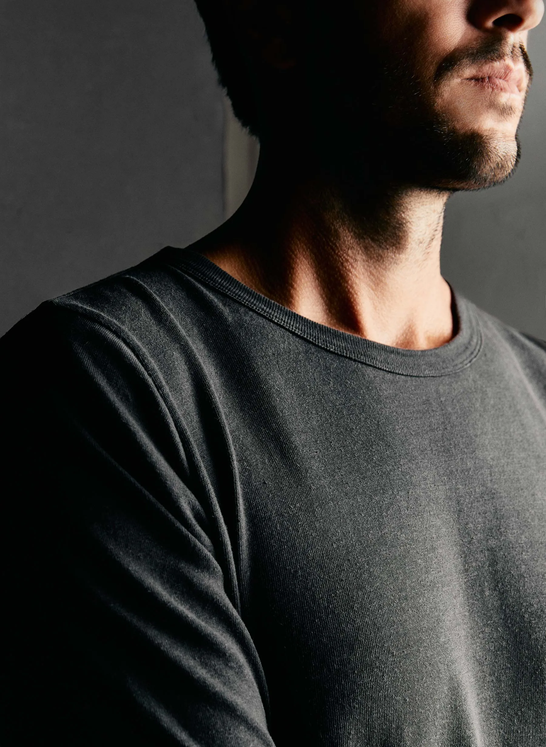 long sleeve faded black crew sold by Imogene + Willie product image thumbnail 4