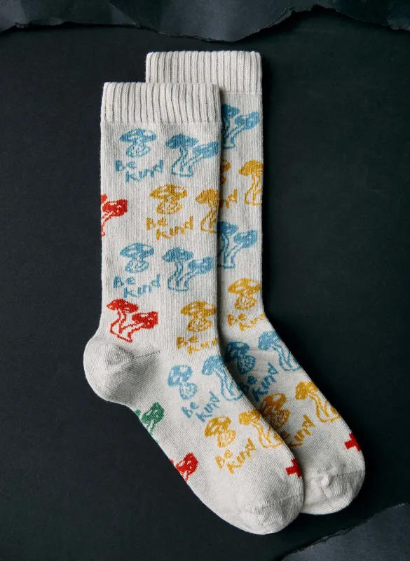 the "be kind" sock sold by Imogene + Willie