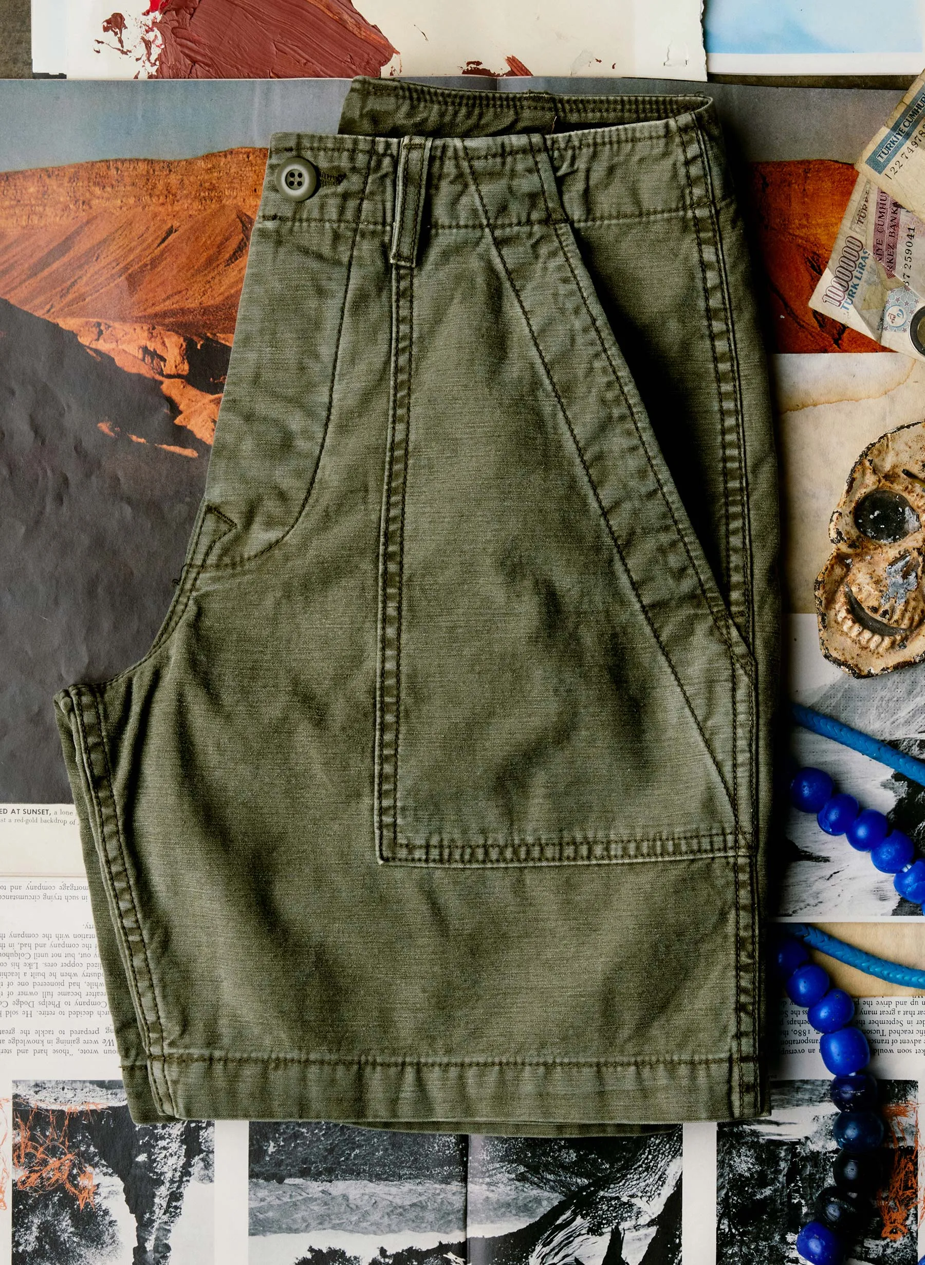 the camp short in olive sold by Imogene + Willie product image thumbnail 2