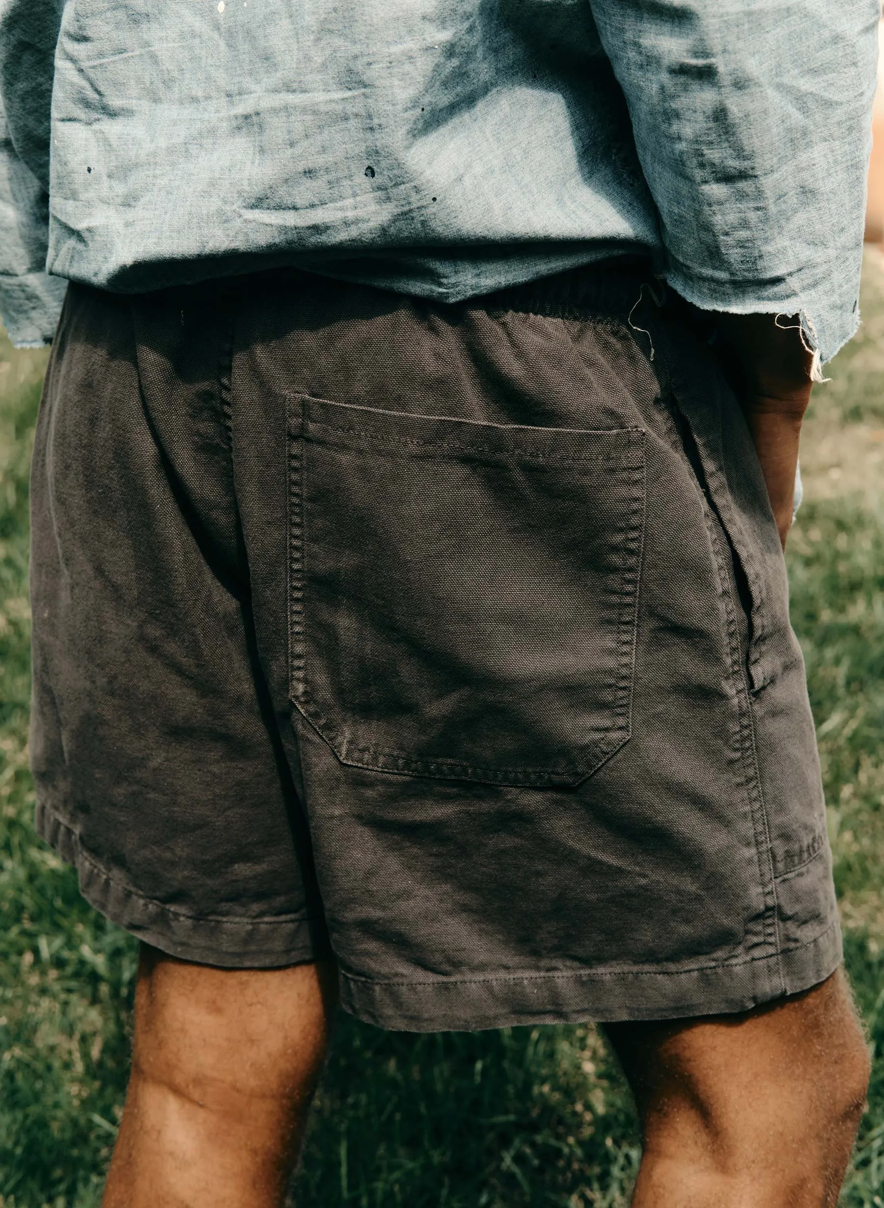 the canvas lounge short in faded black sold by Imogene + Willie product image thumbnail 4