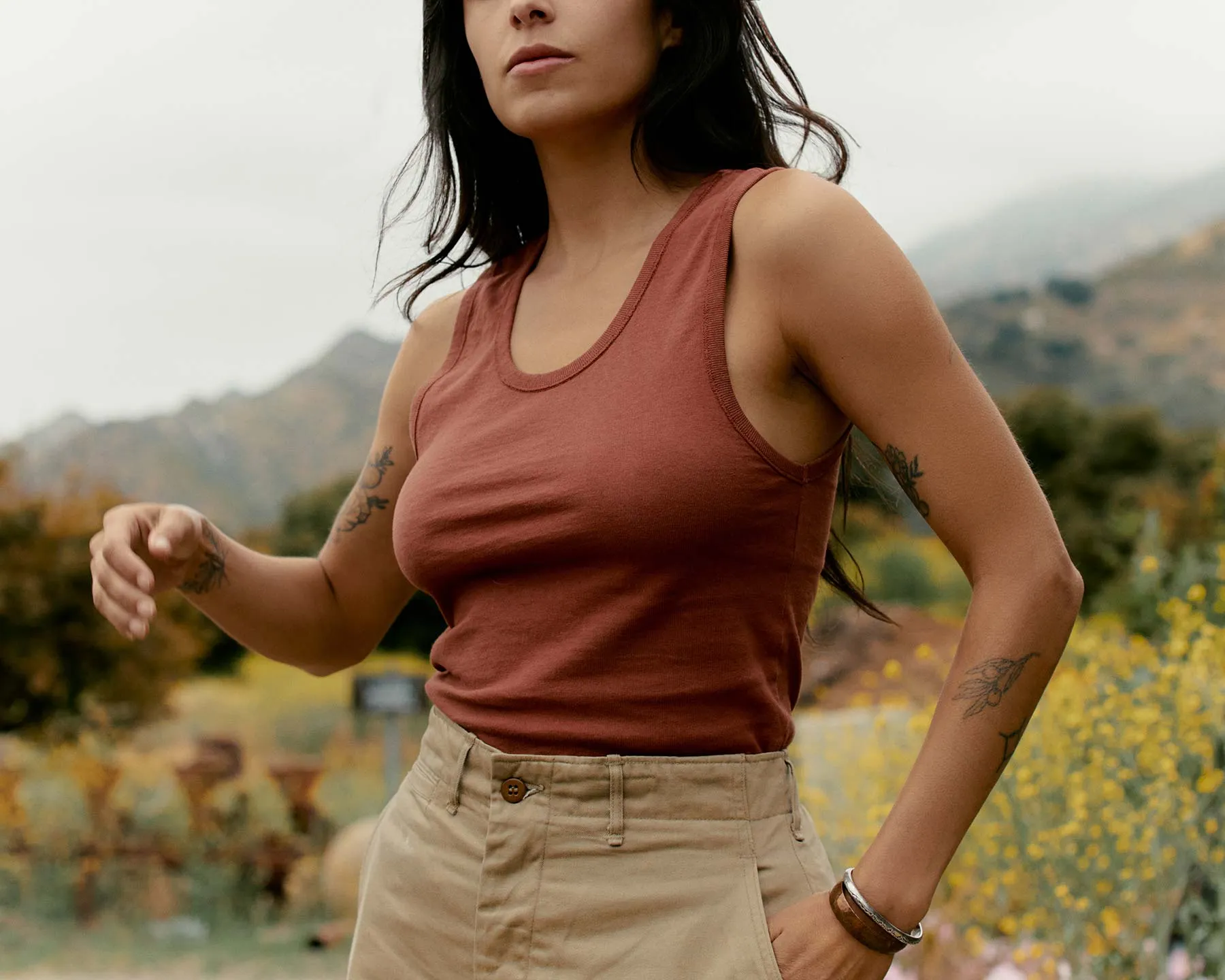 the vintage tank in sienna sold by Imogene + Willie product image thumbnail 3