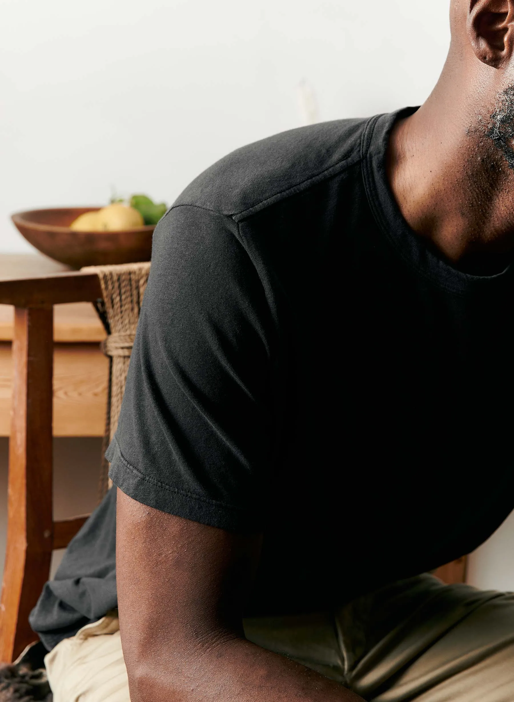 classic knit faded black crew sold by Imogene + Willie product image thumbnail 4