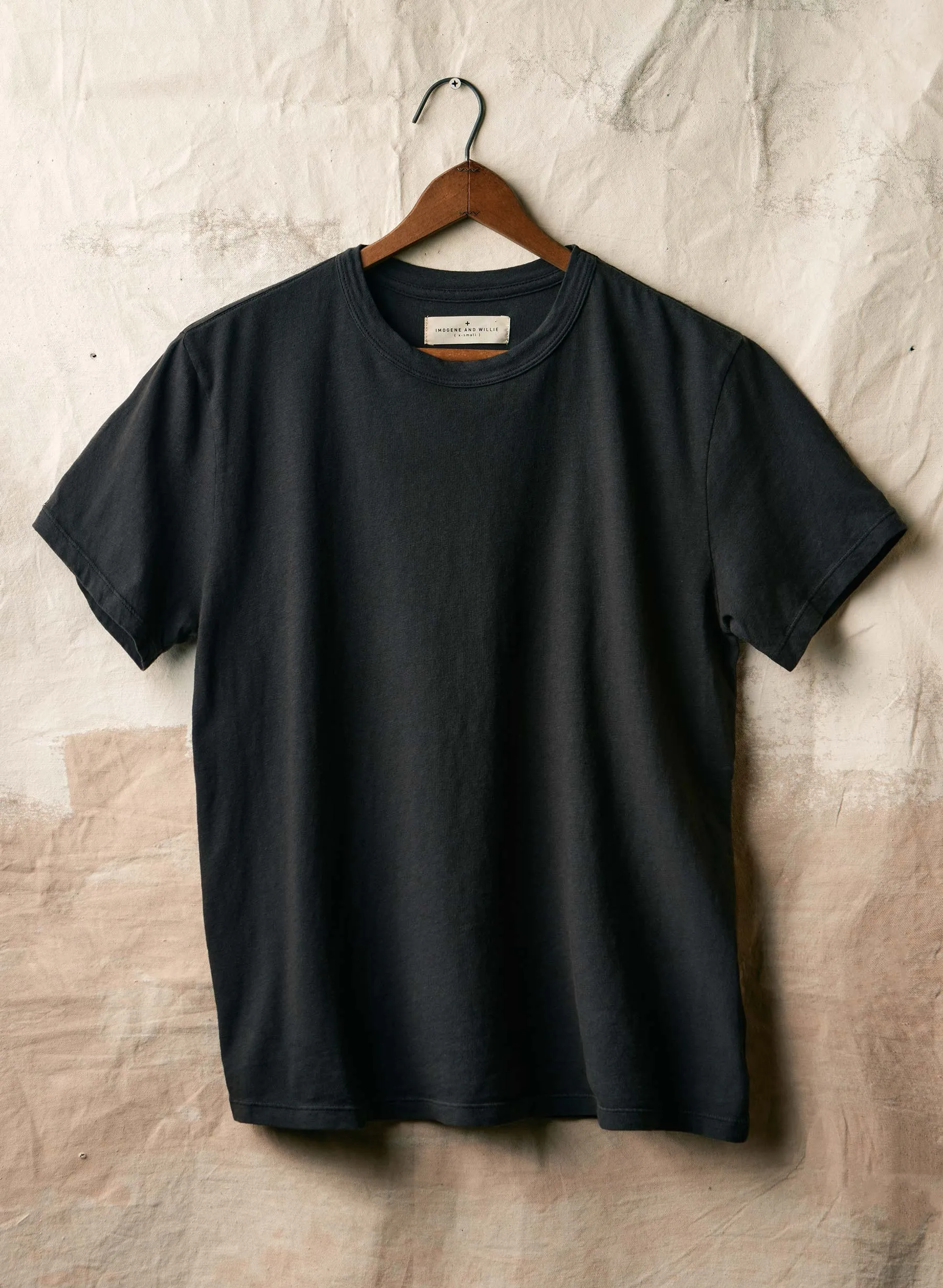 classic knit faded black crew sold by Imogene + Willie