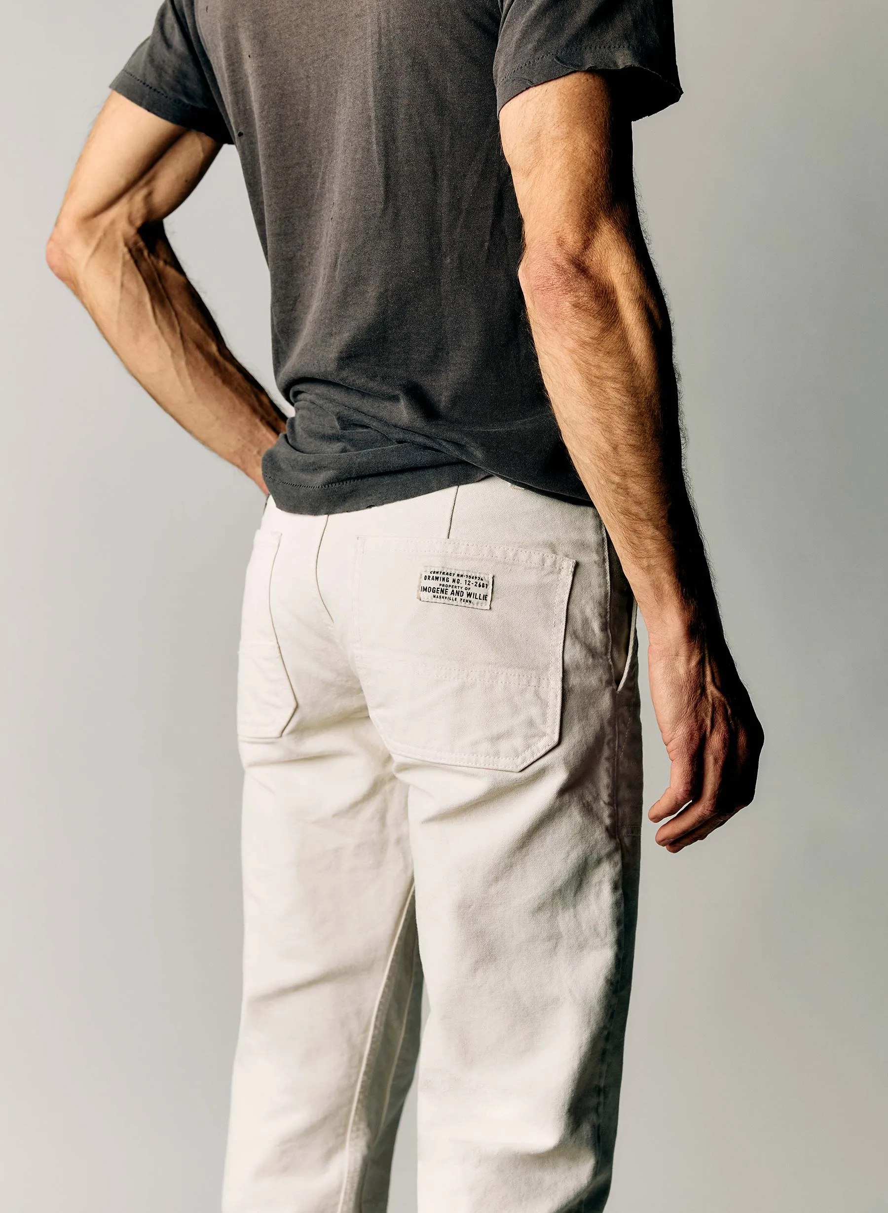 hencye canvas workpant in natural sold by Imogene + Willie product image thumbnail 4