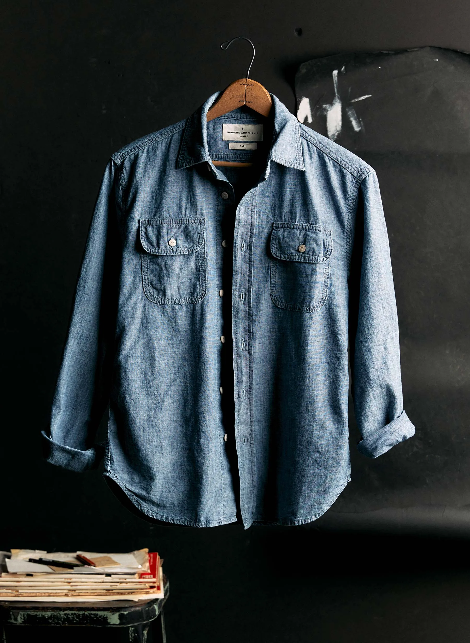 earl chambray shirt sold by Imogene + Willie product image thumbnail 3