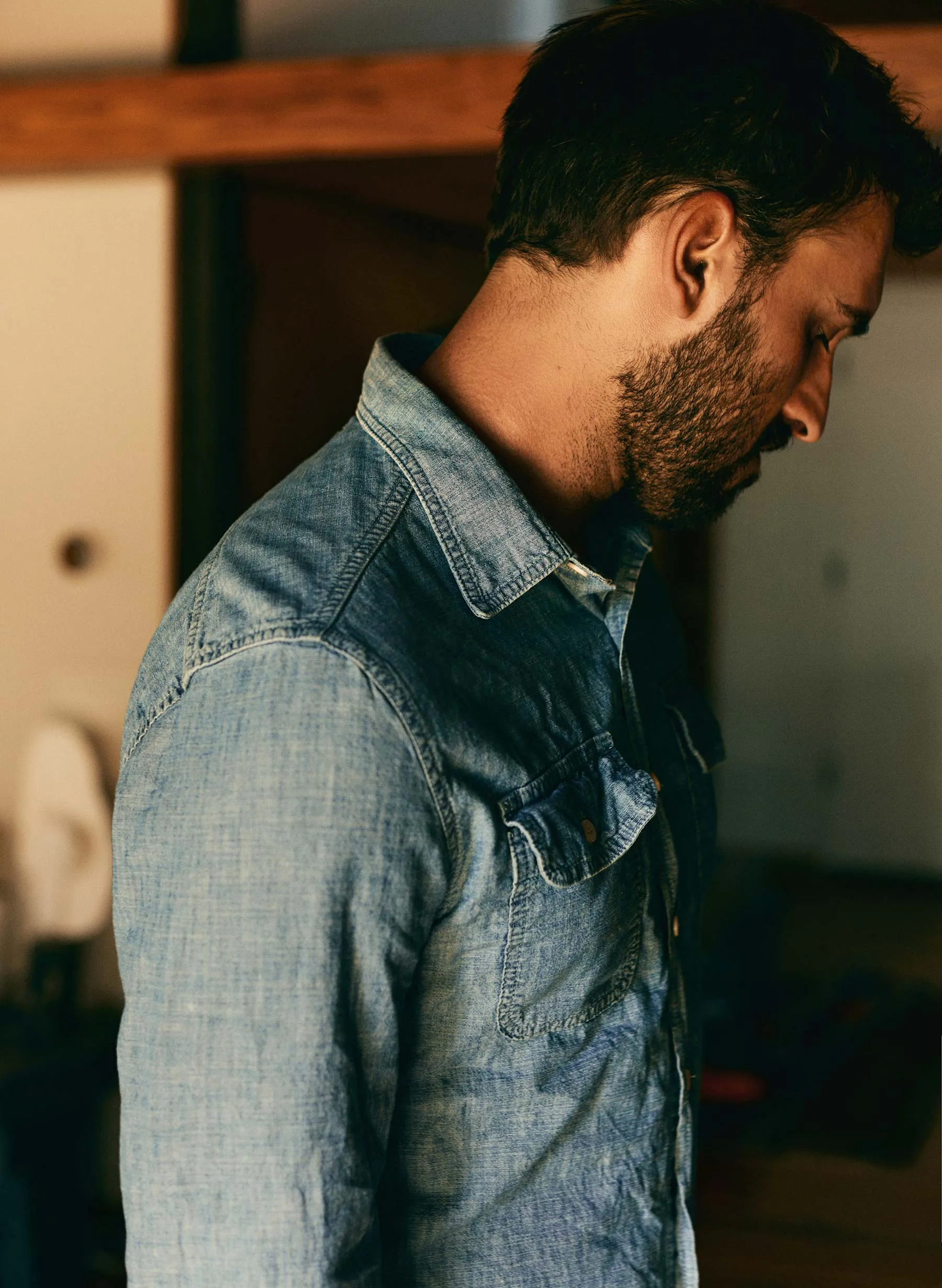 earl chambray shirt sold by Imogene + Willie product image thumbnail 4