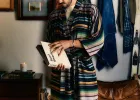 the ojai robe in mesa stripe sold by Imogene + Willie