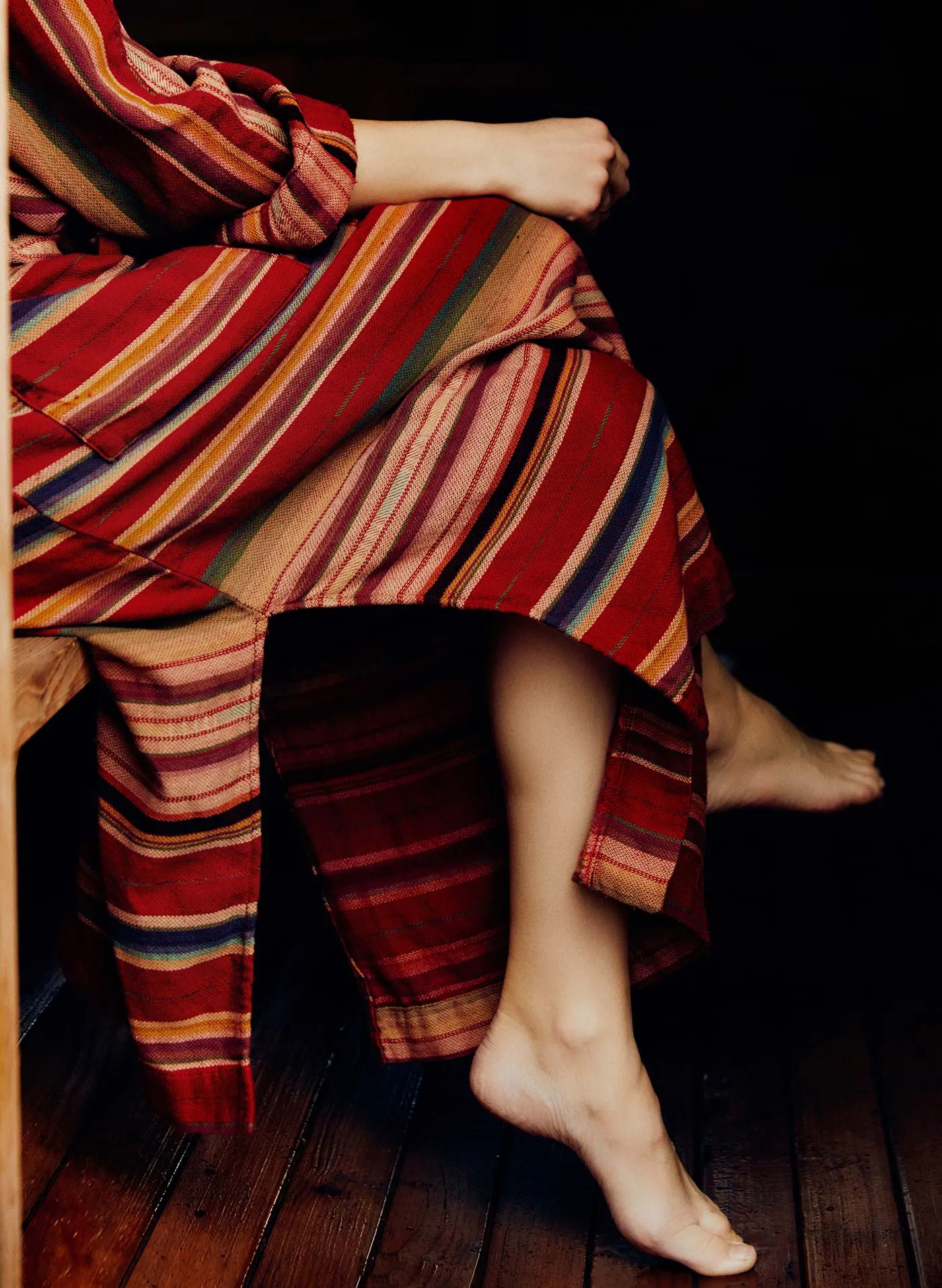 the ojai robe in coastal stripe sold by Imogene + Willie product image thumbnail 5