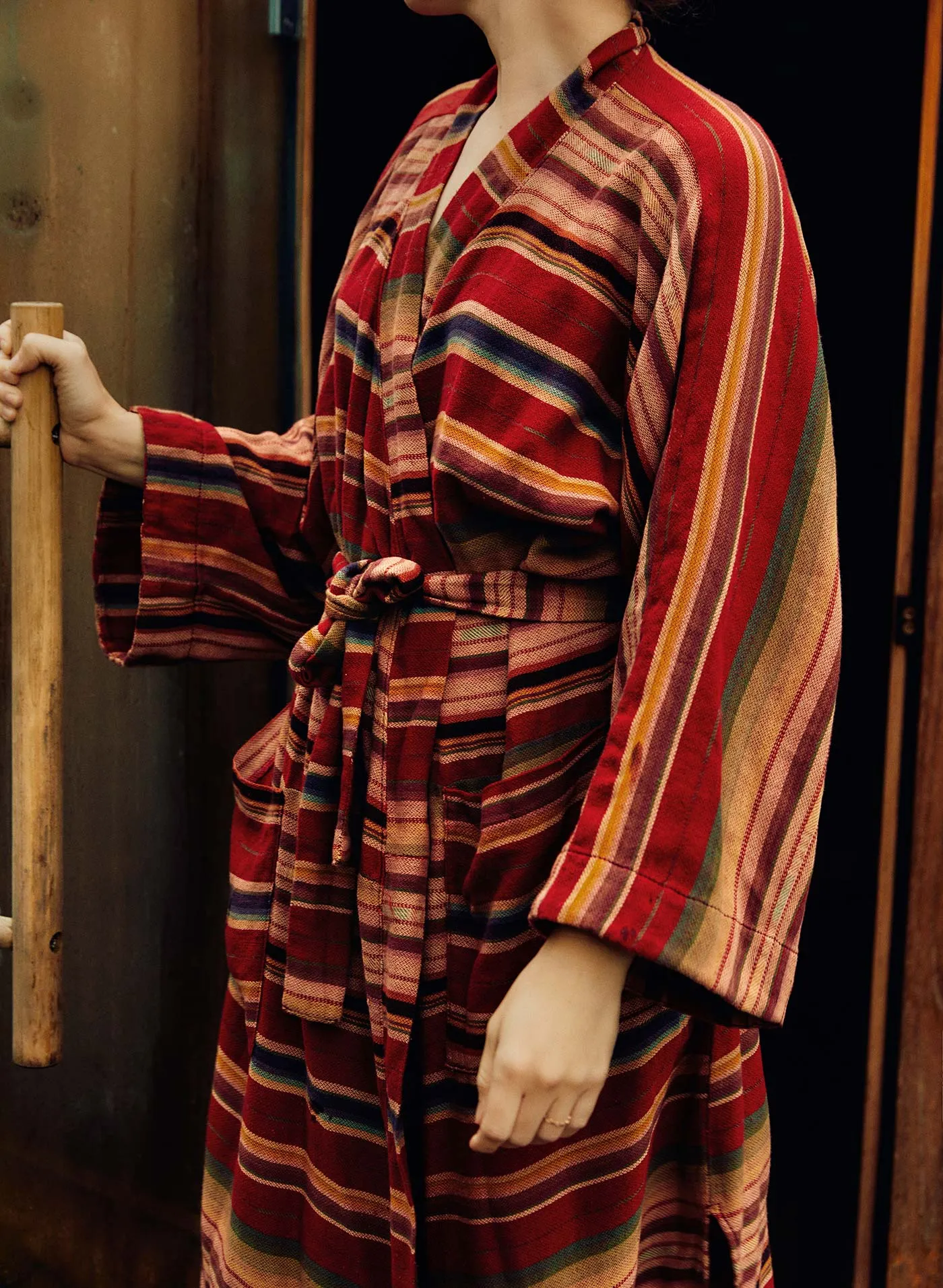 the ojai robe in coastal stripe sold by Imogene + Willie product image thumbnail 4