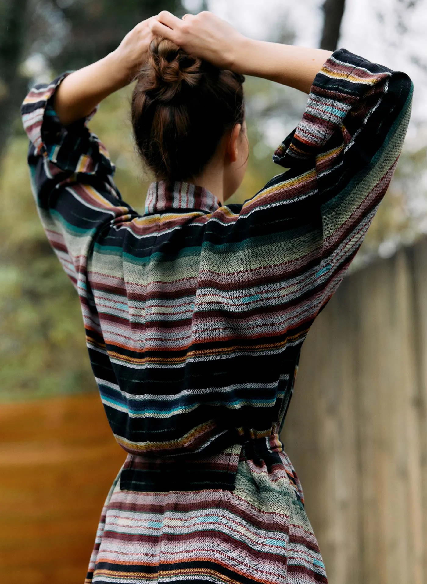 the ojai robe in mesa stripe sold by Imogene + Willie product image thumbnail 4
