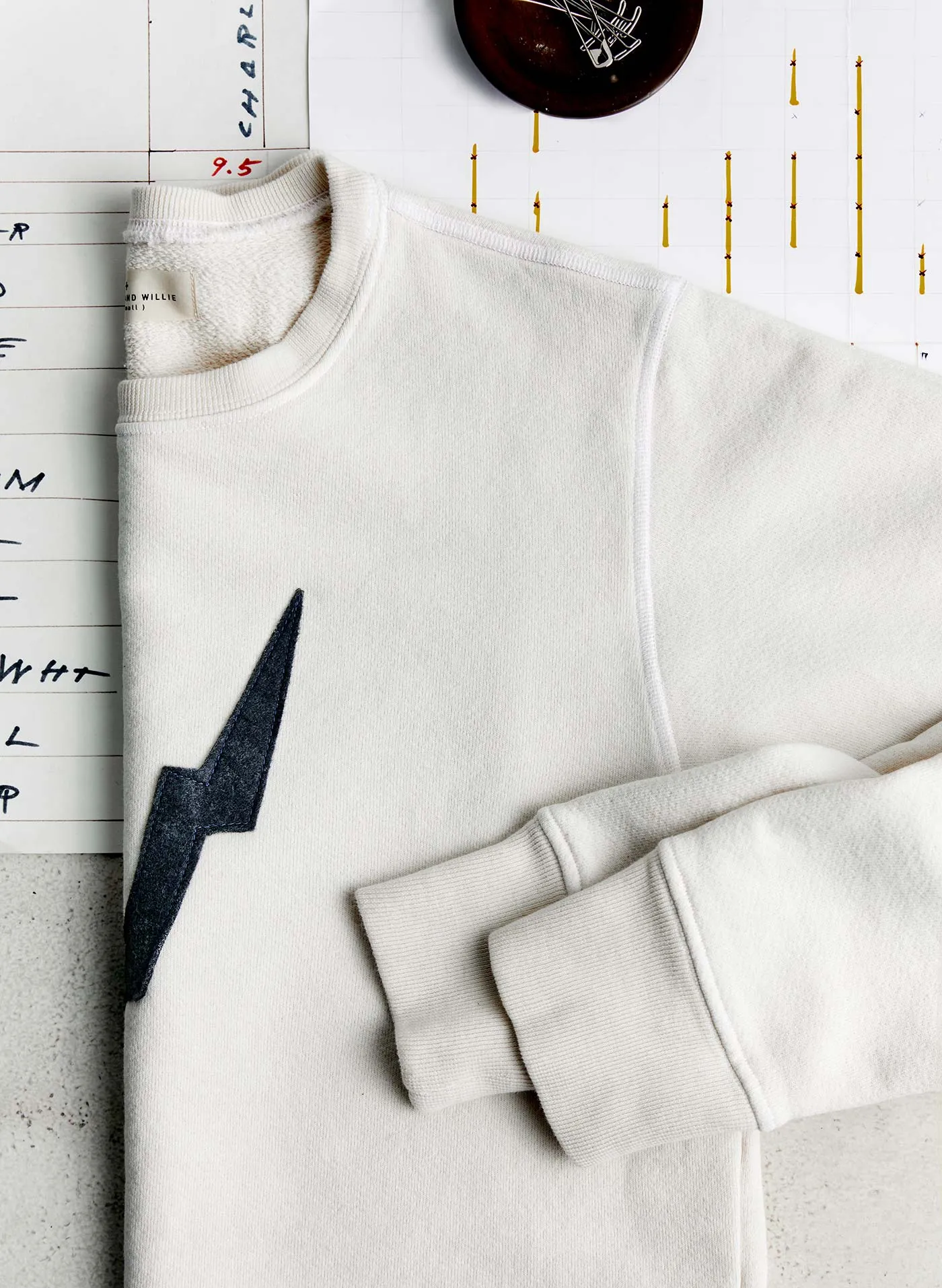 the "bolt" sweatshirt in white sold by Imogene + Willie product image thumbnail 3