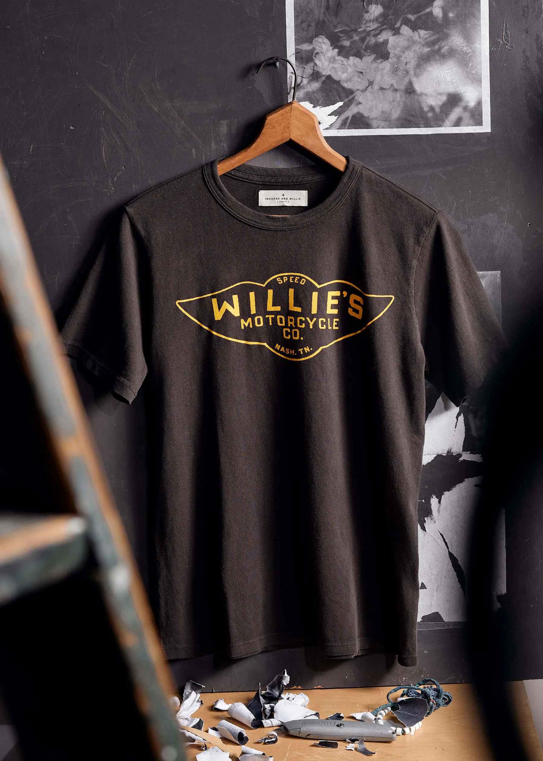 the "speedshop" tee sold by Imogene + Willie