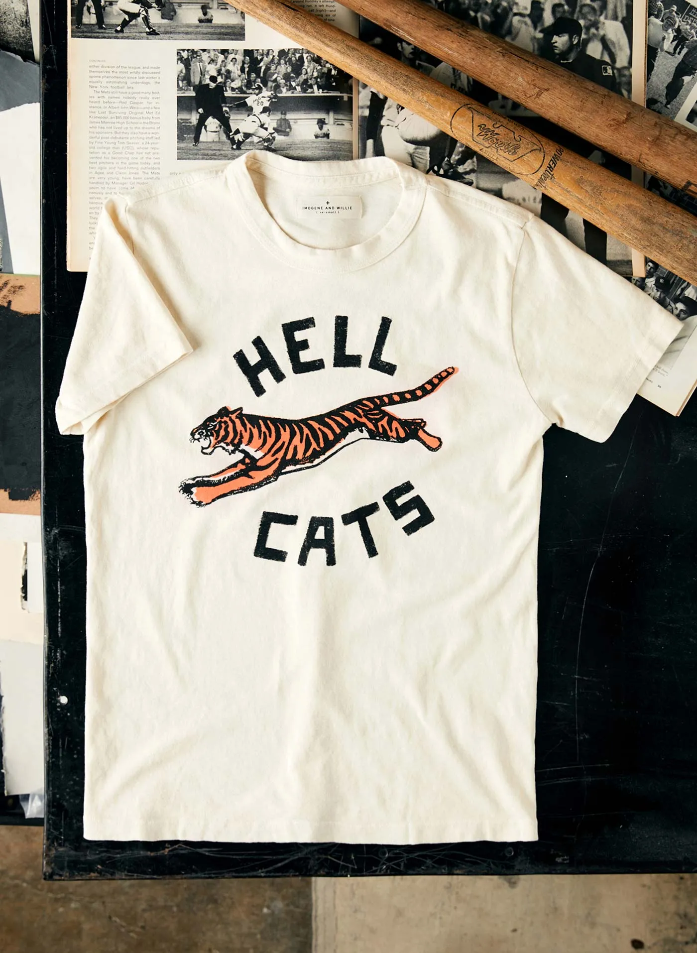 the "hellcats" tee sold by Imogene + Willie