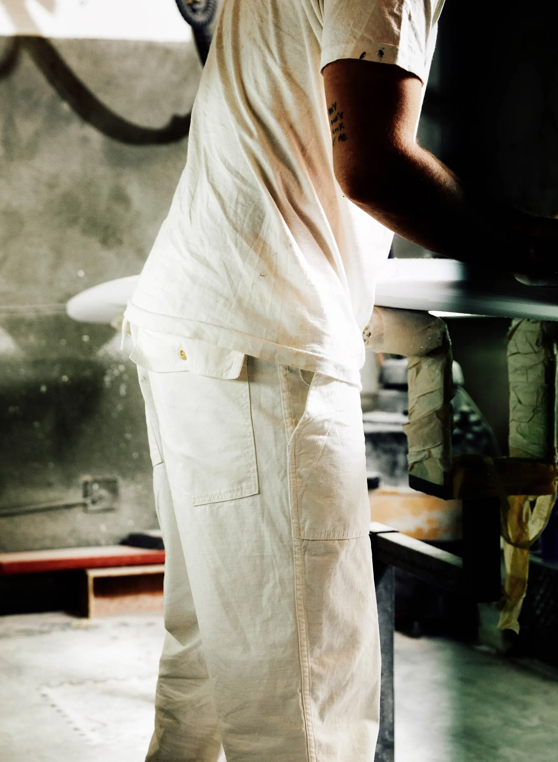 oliver military trouser in white sold by Imogene + Willie product image thumbnail 4