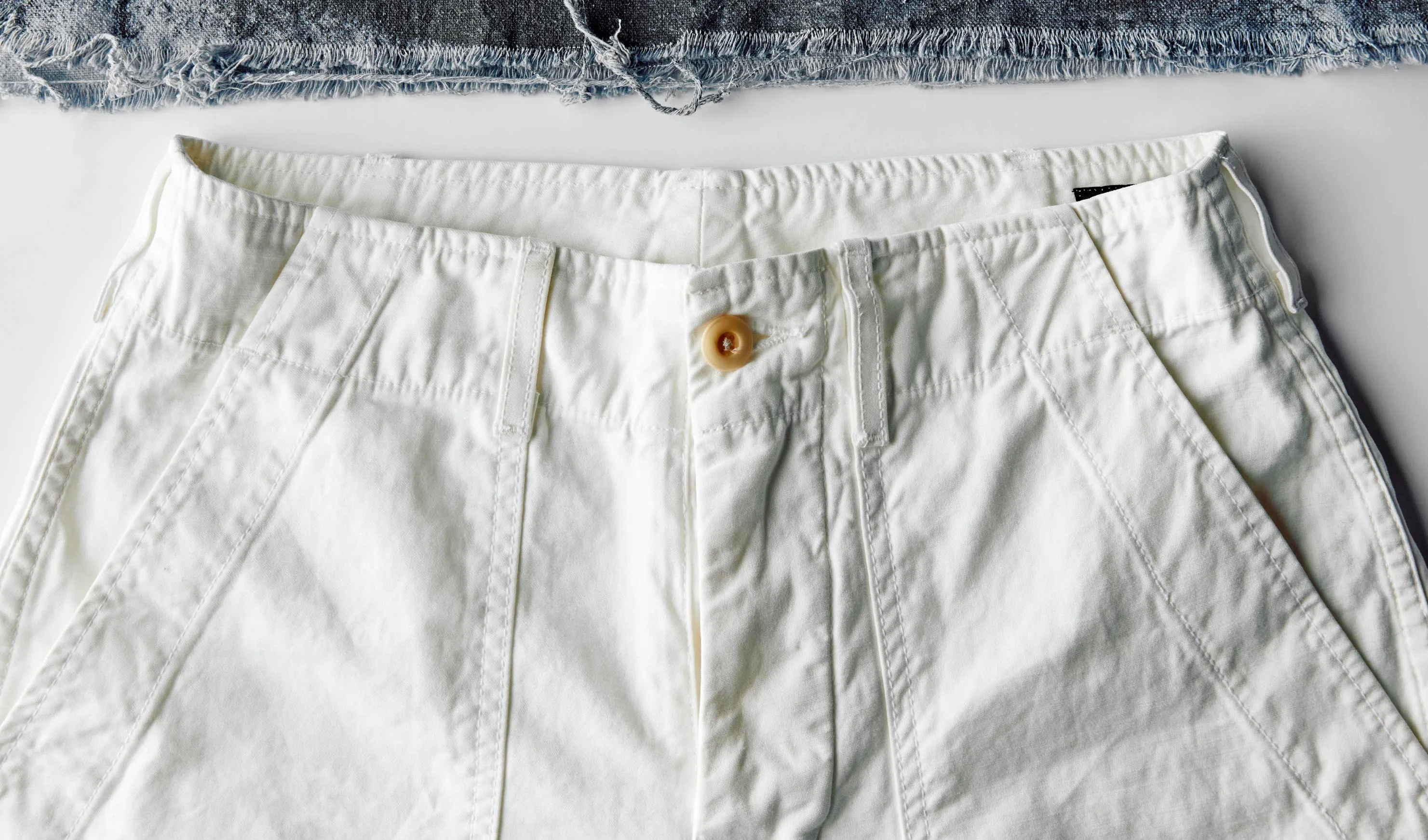 oliver military trouser in white sold by Imogene + Willie product image thumbnail 3