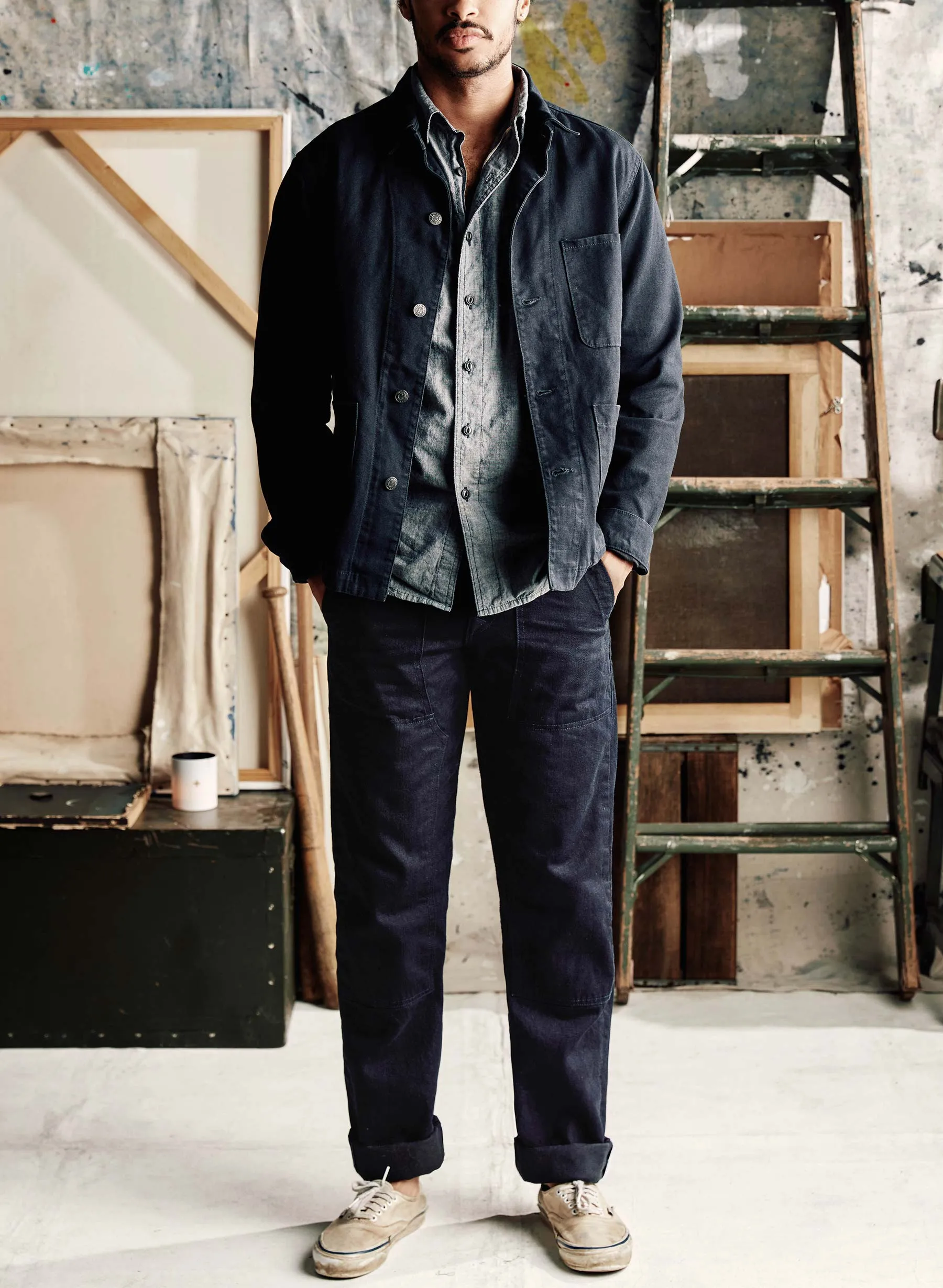 hencye workpant in black indigo sold by Imogene + Willie product image thumbnail 5