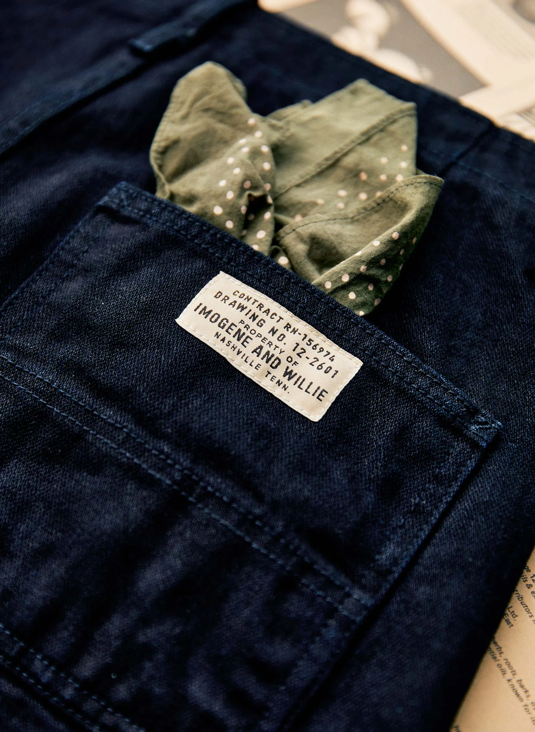 hencye workpant in black indigo sold by Imogene + Willie product image thumbnail 4