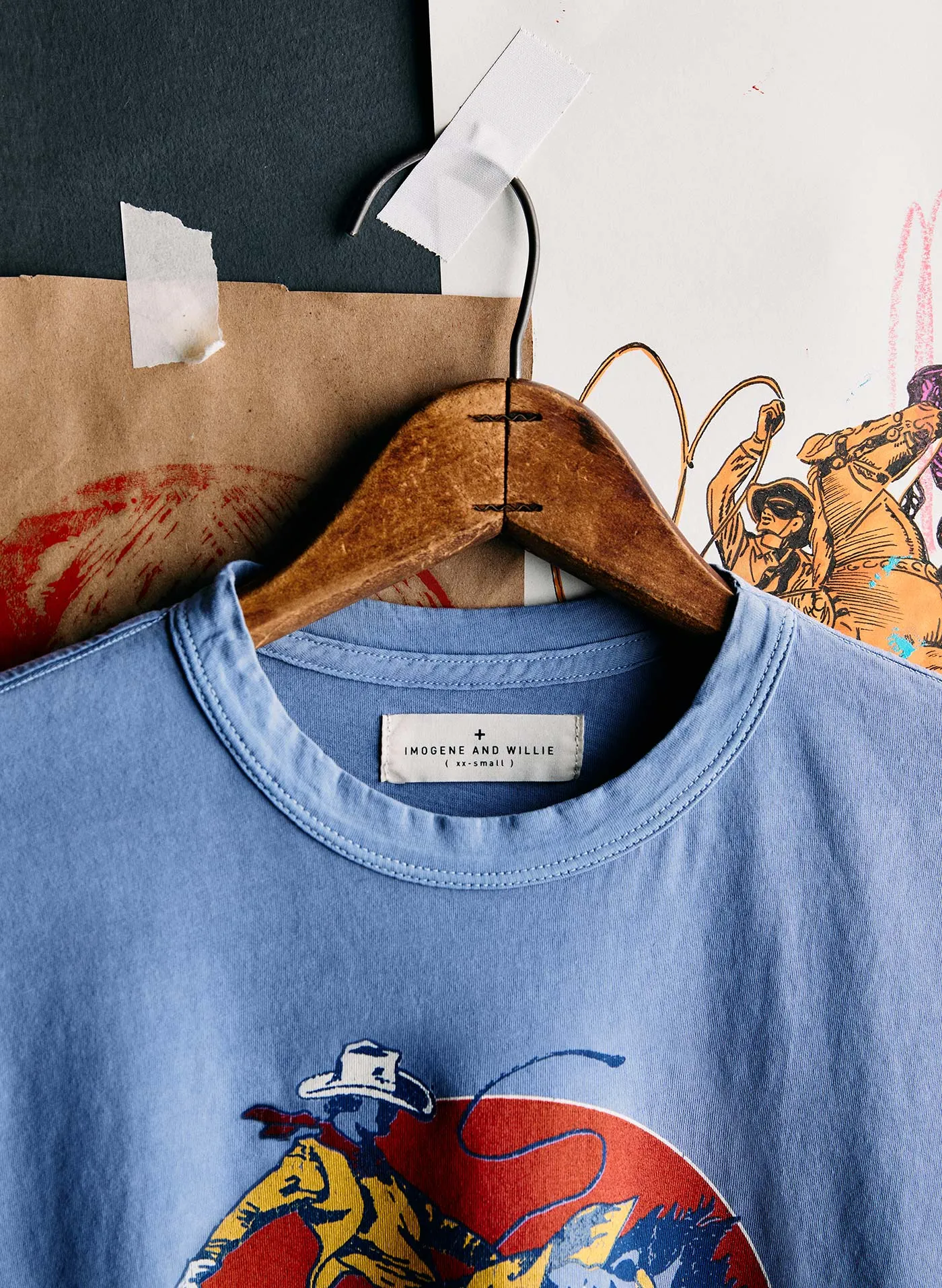 the "next time" tee in blue sold by Imogene + Willie product image thumbnail 5