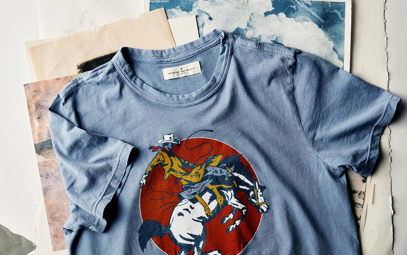 the "next time" tee in blue sold by Imogene + Willie product image thumbnail 3